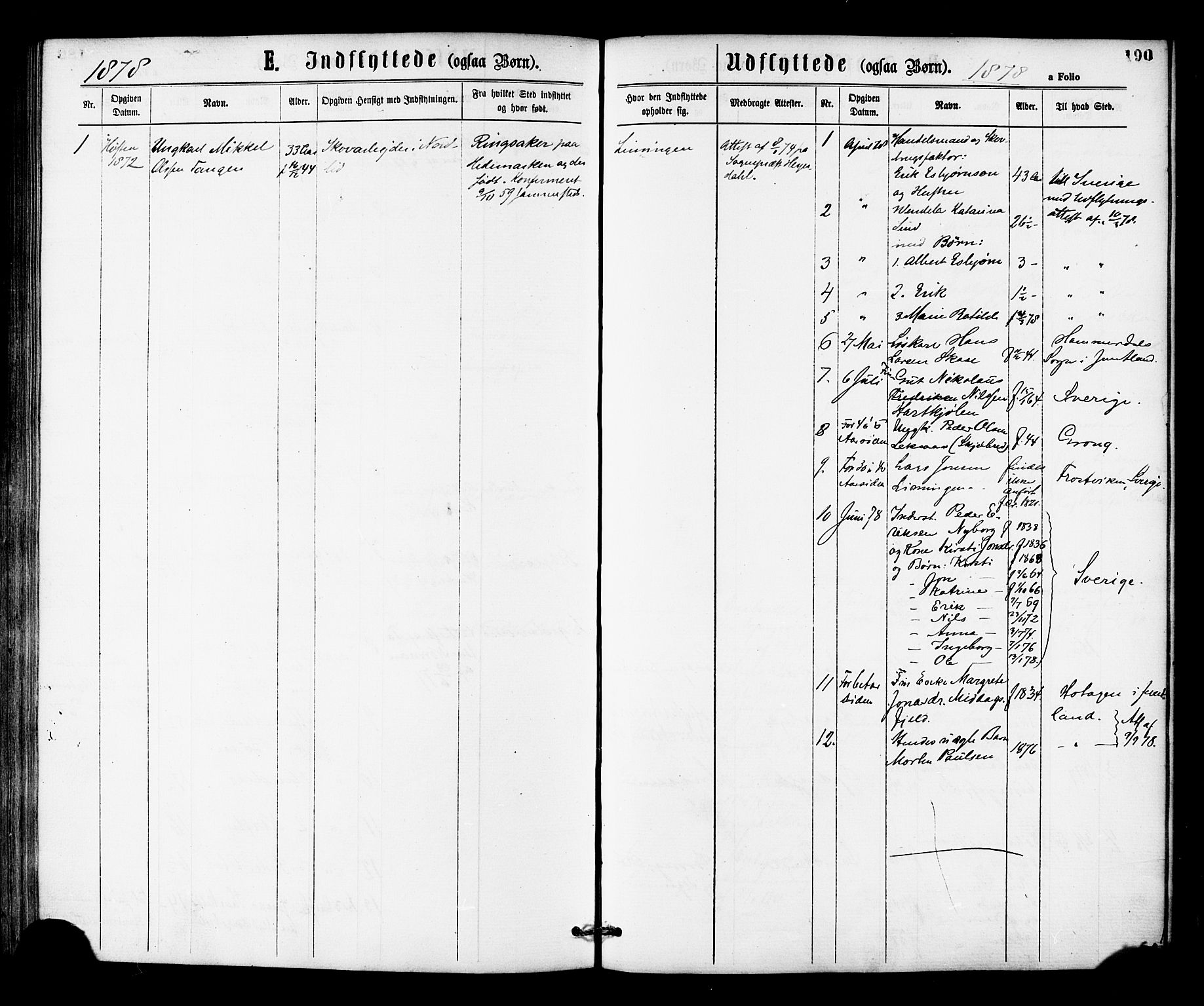 Ministerialprotokoller, klokkerbøker og fødselsregistre - Nord-Trøndelag, SAT/A-1458/755/L0493: Parish register (official) no. 755A02, 1865-1881, p. 190