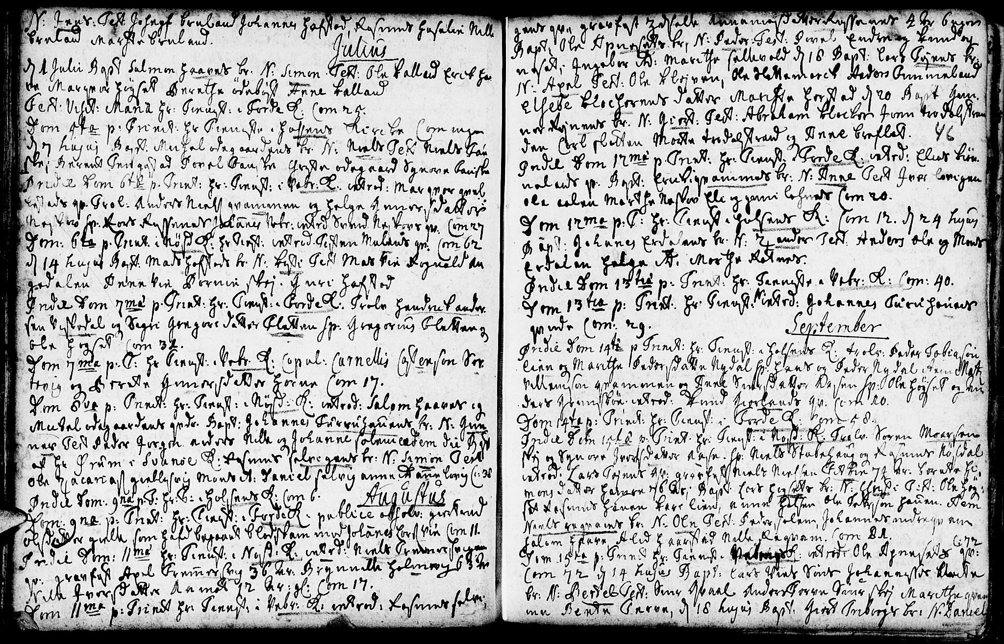Førde sokneprestembete, SAB/A-79901/H/Haa/Haaa/L0002: Parish register (official) no. A 2, 1728-1748, p. 46