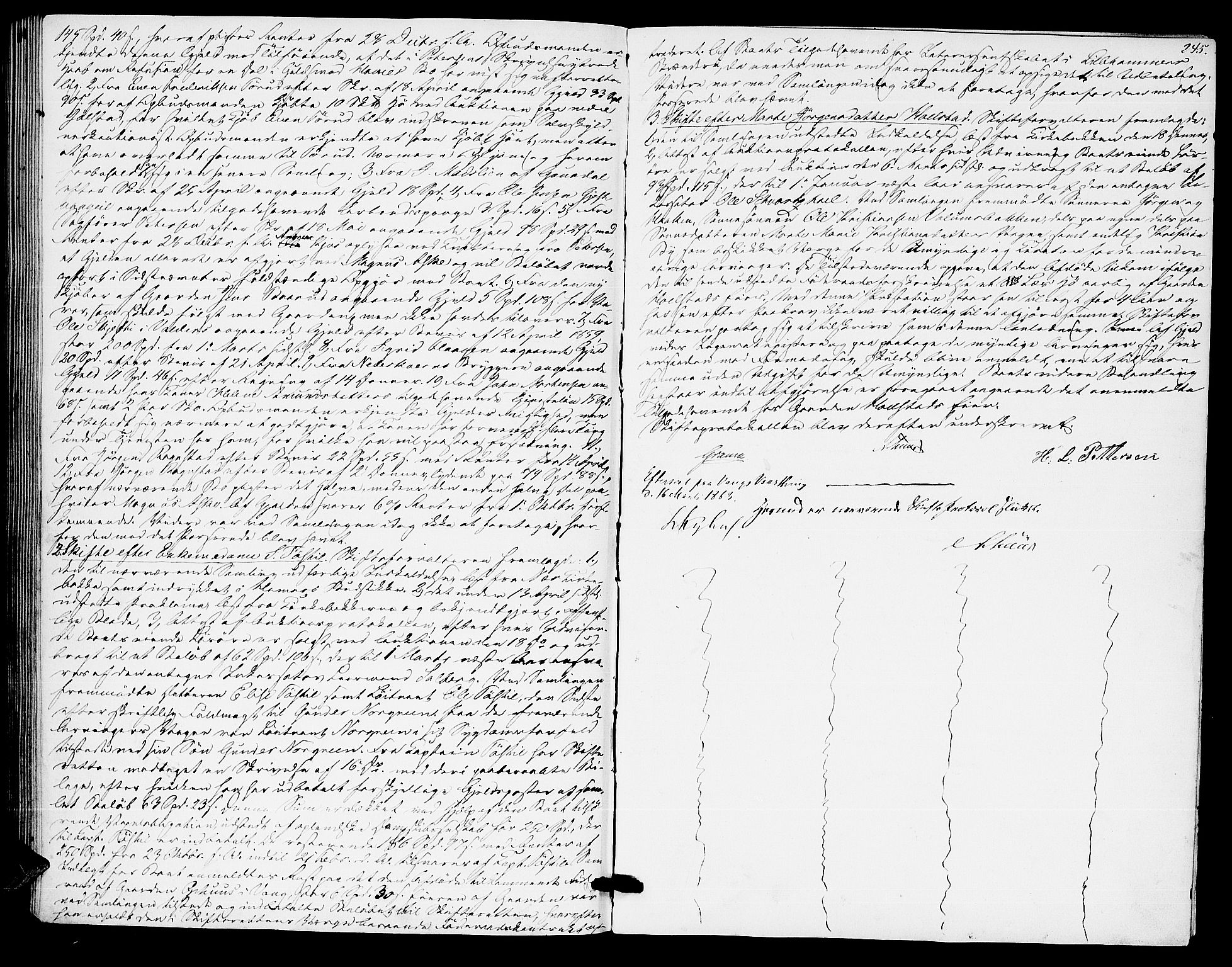 Nord-Hedmark sorenskriveri, AV/SAH-TING-012/J/Ja/L0012: Skifteprotokoll, 1854-1860, p. 244b-245a