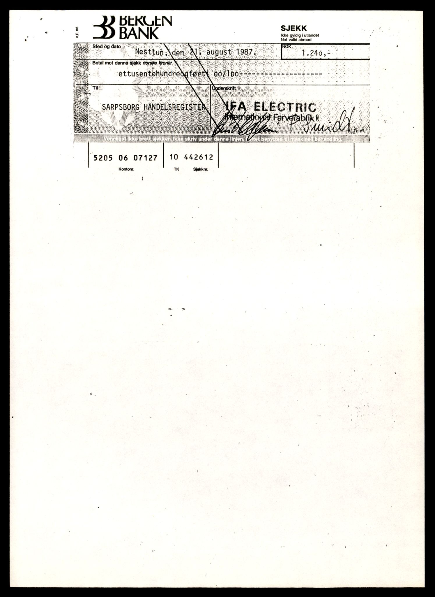 Sarpsborg tingrett, AV/SAT-A-10471a/K/Kb/Kbe/L0014: Aksjeselskap, I - K, 1890-1989, p. 3