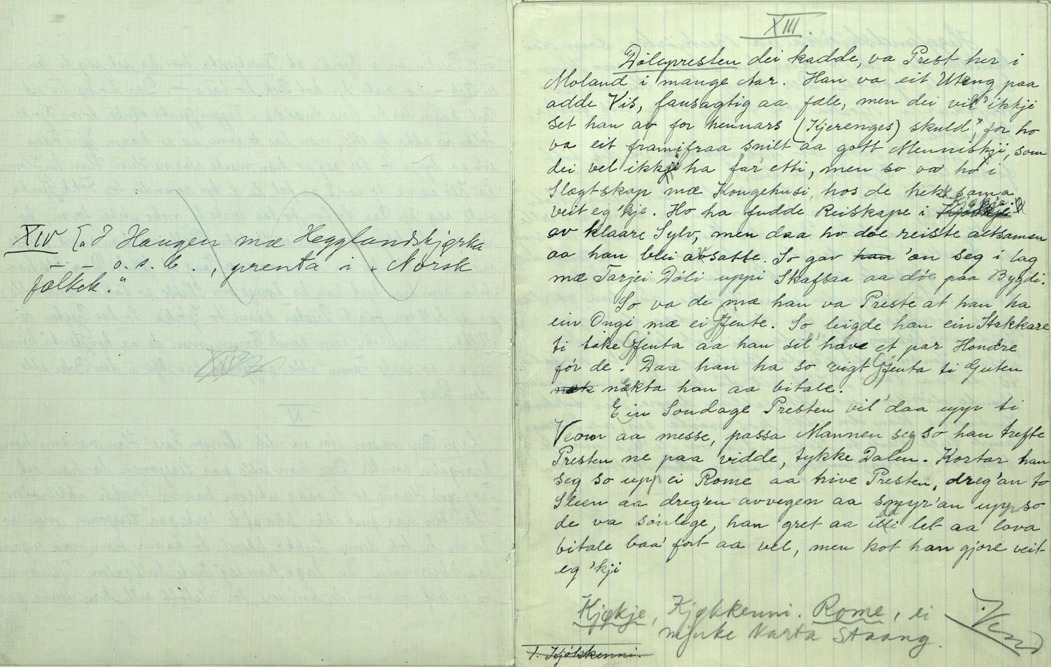 Rikard Berge, TEMU/TGM-A-1003/F/L0007/0040: 251-299 / 290 Avskrift av oppskrifter etter John og Haavor Lie. 1874. Etter bestemor. R. Berge, 1921, p. 20-21