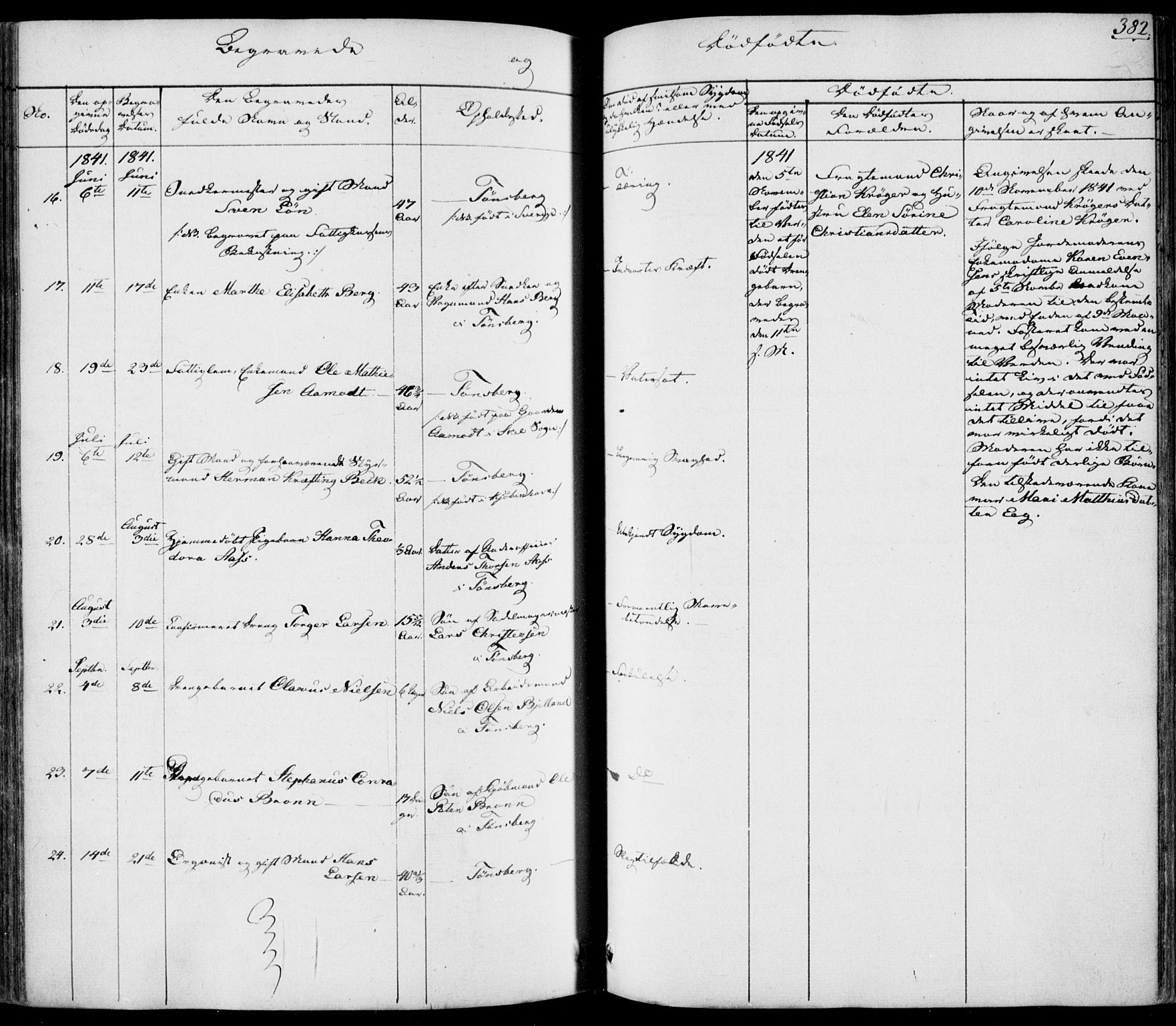 Tønsberg kirkebøker, AV/SAKO-A-330/F/Fa/L0006: Parish register (official) no. I 6, 1836-1844, p. 382