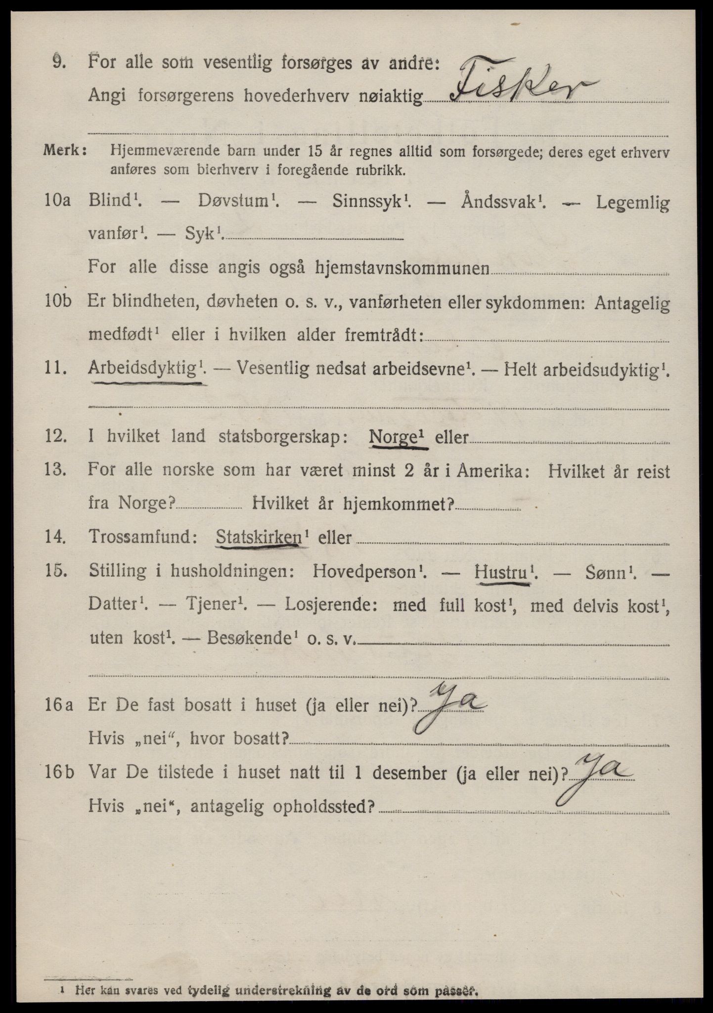 SAT, 1920 census for Sandøy, 1920, p. 2473