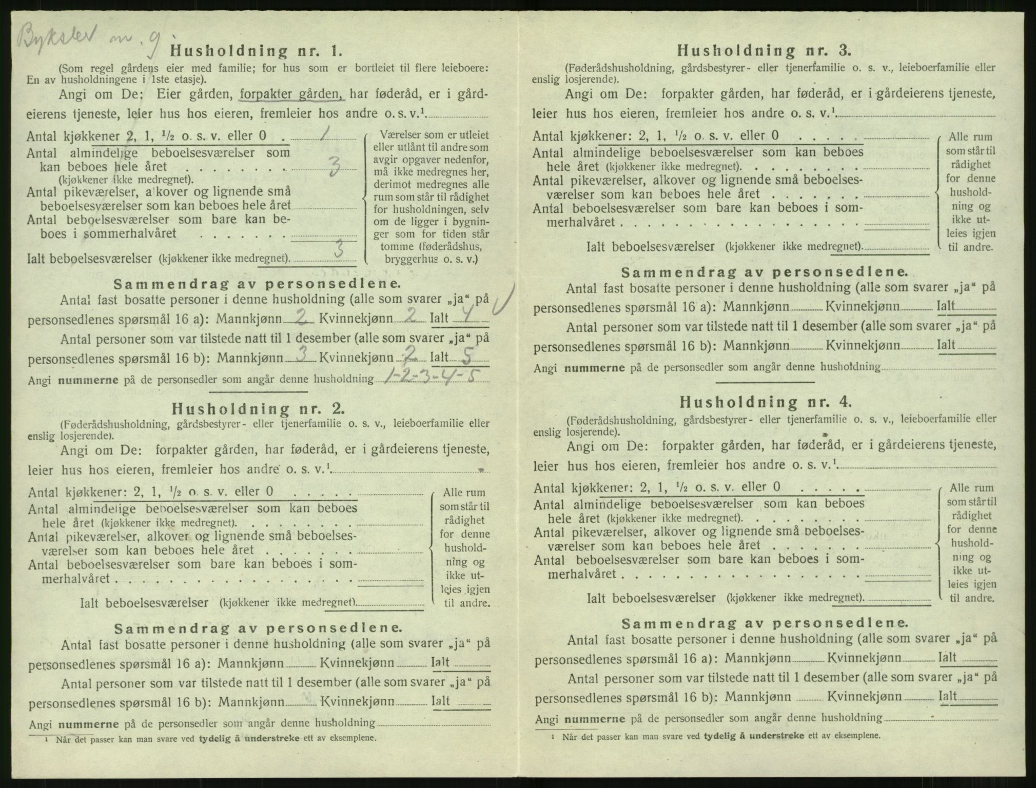 SAT, 1920 census for Norddal, 1920, p. 308