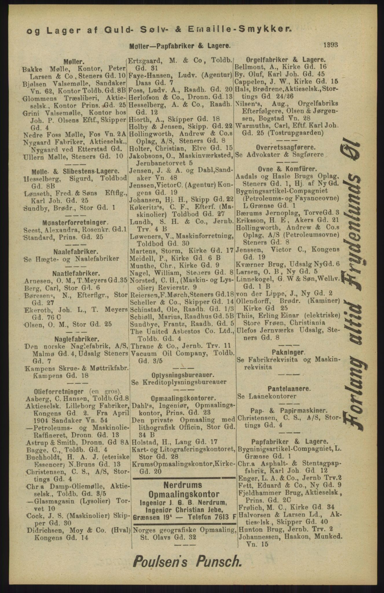 Kristiania/Oslo adressebok, PUBL/-, 1904, p. 1393