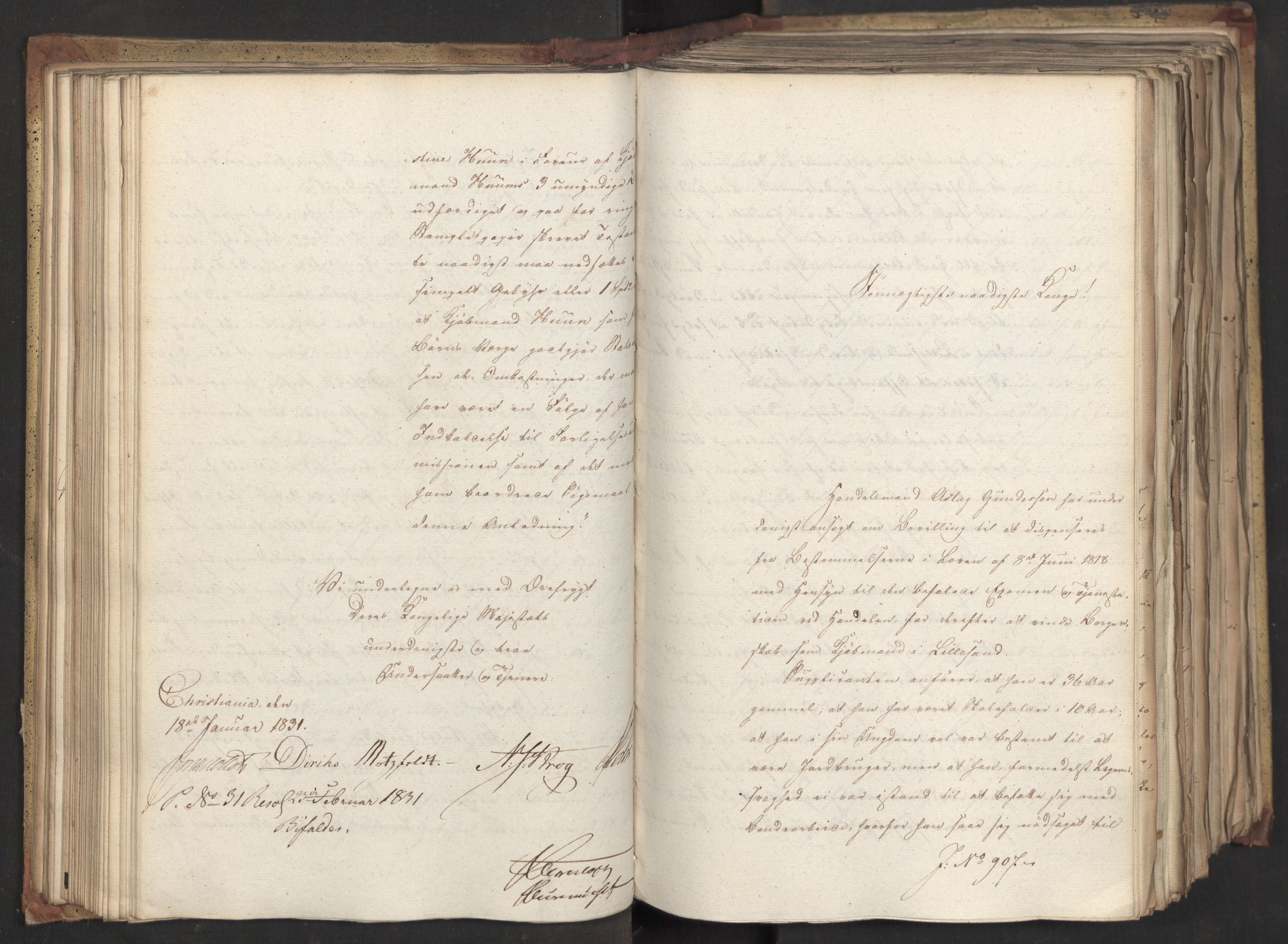 Statsrådsavdelingen i Stockholm, AV/RA-S-1003/D/Da/L0069: Regjeringsinnstillinger nr. 877-1046, 1831, p. 136