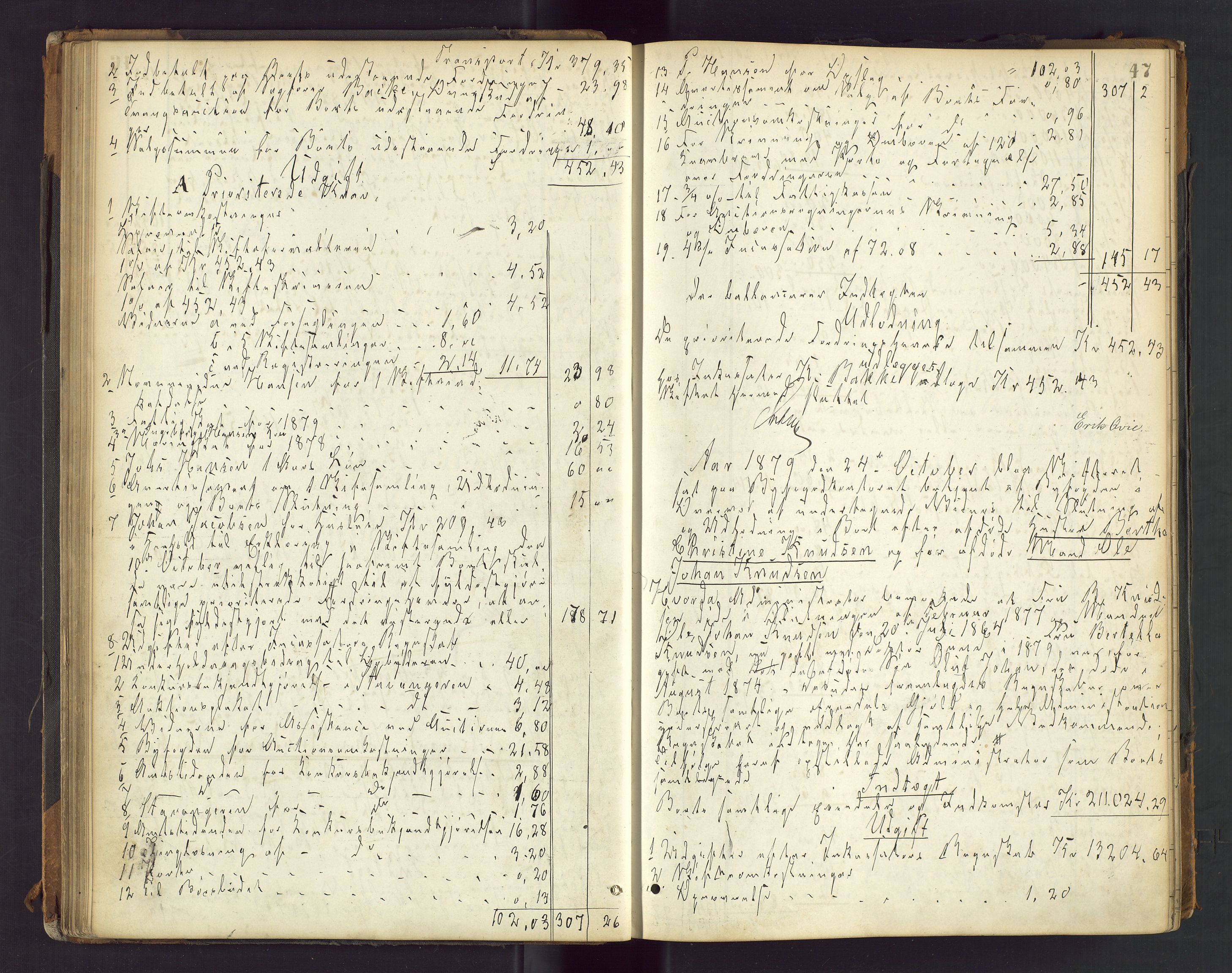 Stavanger byfogd, AV/SAST-A-101408/001/5/50/503BD/L0003: Skifteutlodningsprotokoll, 1878-1885, p. 47