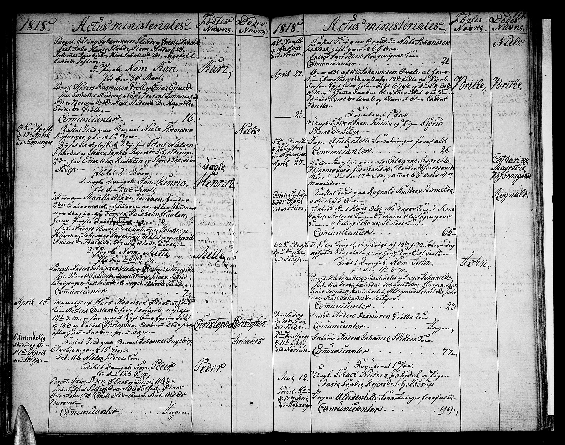 Sogndal sokneprestembete, AV/SAB-A-81301/H/Haa/Haaa/L0009: Parish register (official) no. A 9, 1809-1821, p. 112