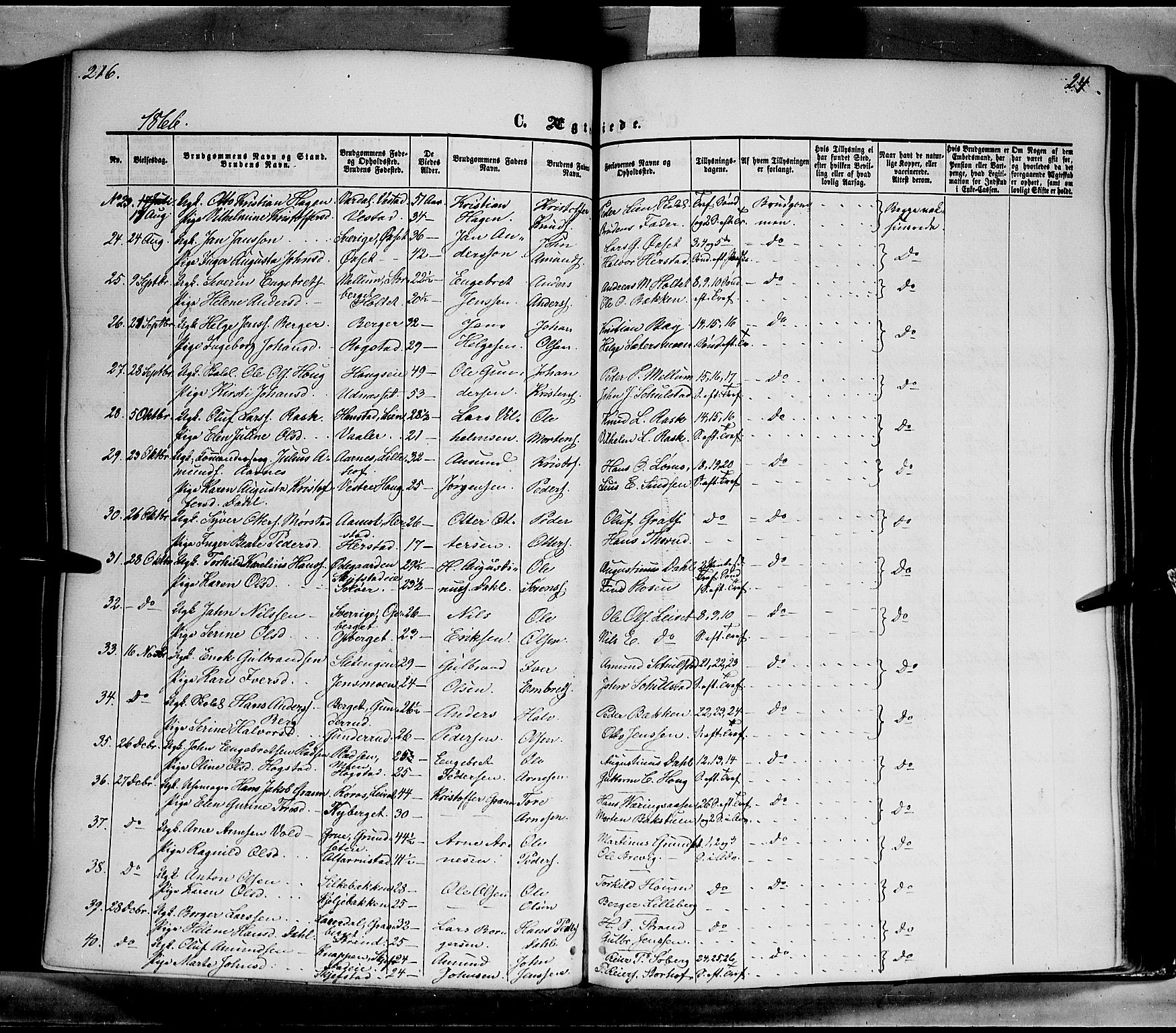 Elverum prestekontor, AV/SAH-PREST-044/H/Ha/Haa/L0010: Parish register (official) no. 10, 1857-1868, p. 216