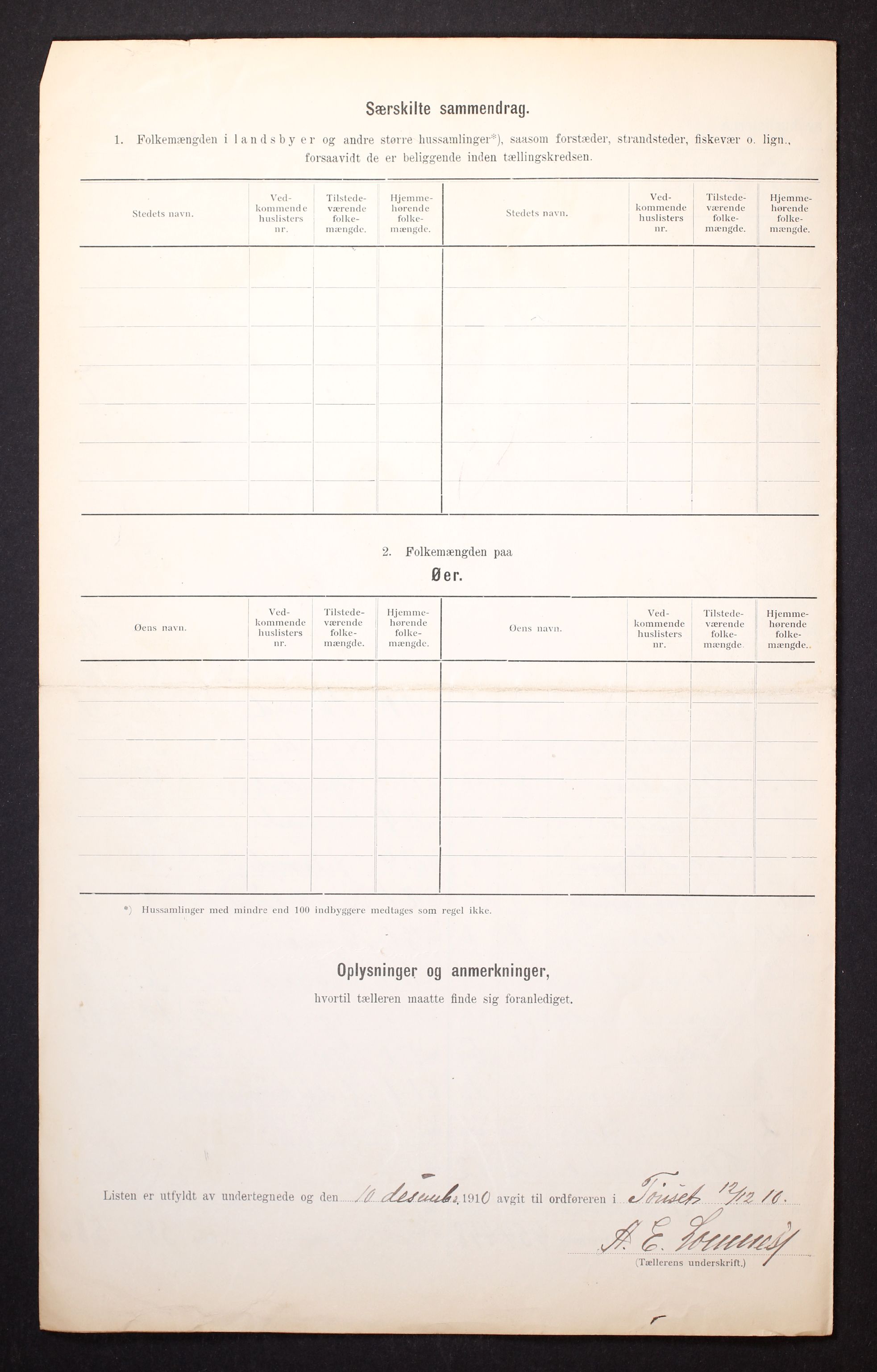 RA, 1910 census for Tynset, 1910, p. 7