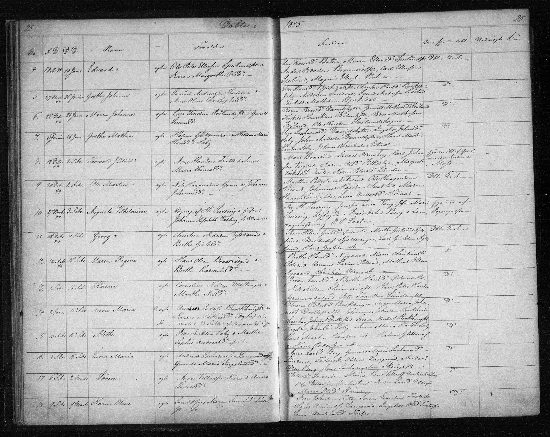 Våler prestekontor Kirkebøker, SAO/A-11083/F/Fa/L0006: Parish register (official) no. I 6, 1840-1861, p. 25