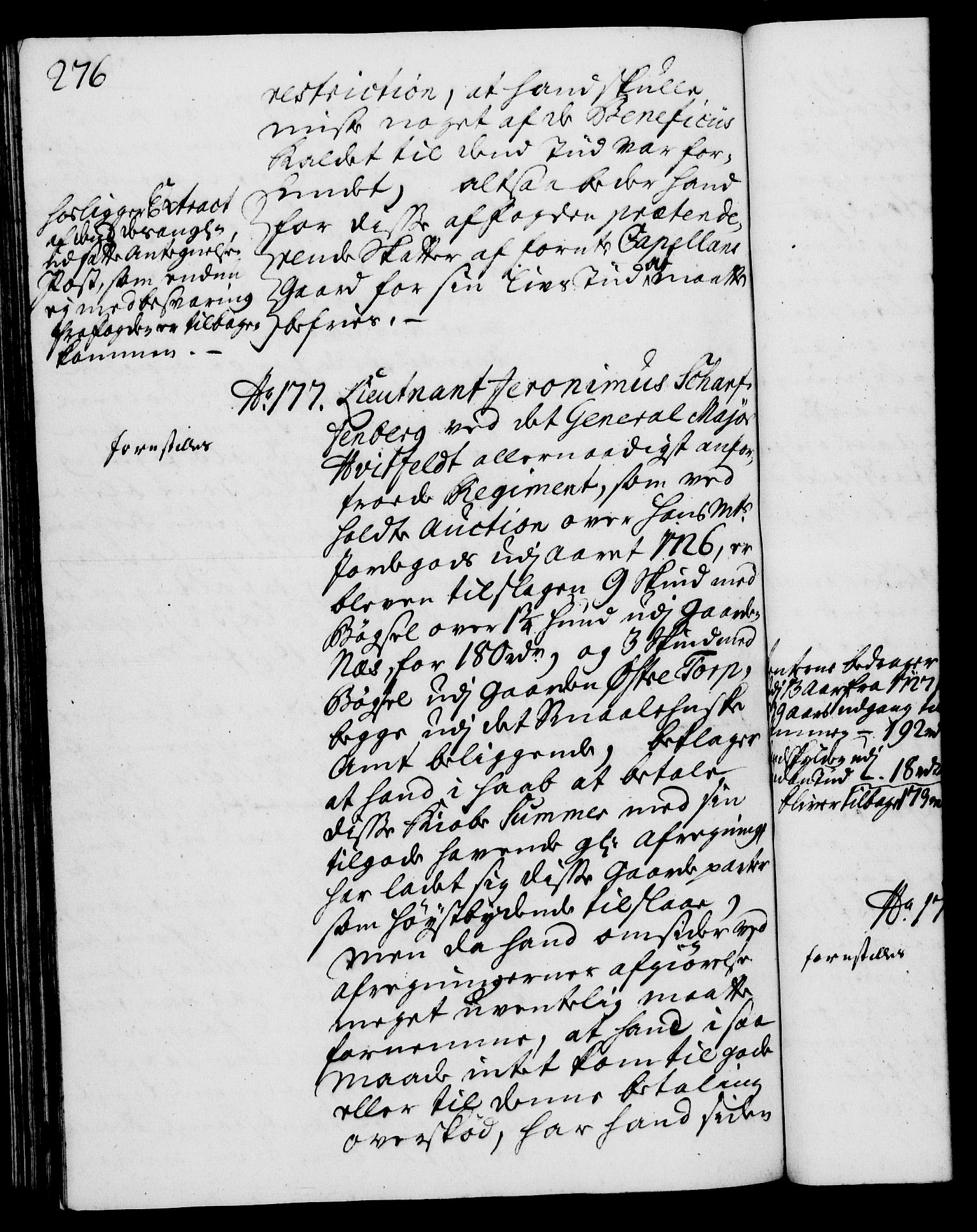 Rentekammeret, Kammerkanselliet, AV/RA-EA-3111/G/Gh/Gha/L0021: Norsk ekstraktmemorialprotokoll (merket RK 53.66), 1739, p. 276