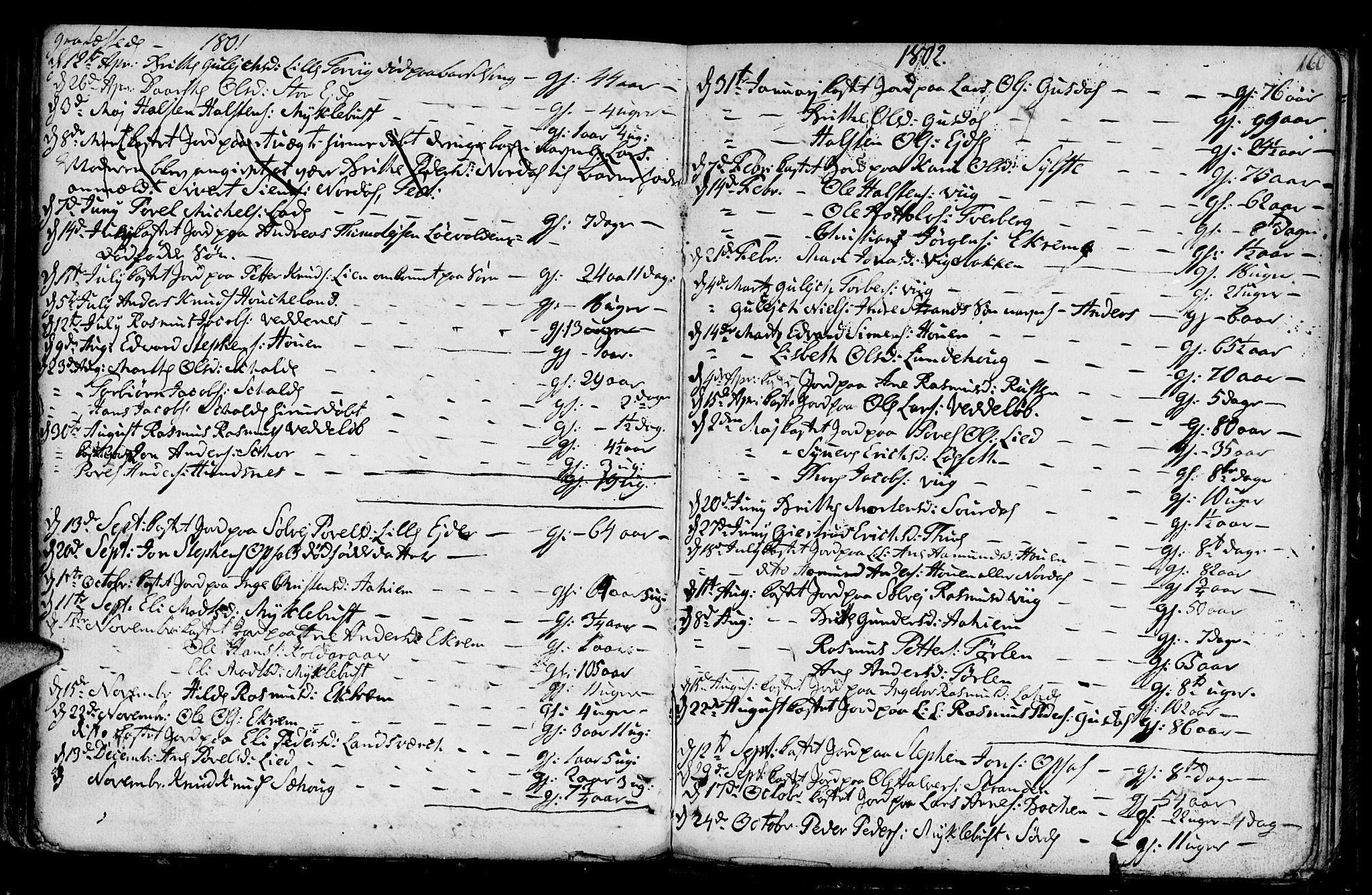 Ministerialprotokoller, klokkerbøker og fødselsregistre - Møre og Romsdal, SAT/A-1454/501/L0002: Parish register (official) no. 501A02, 1760-1816, p. 160
