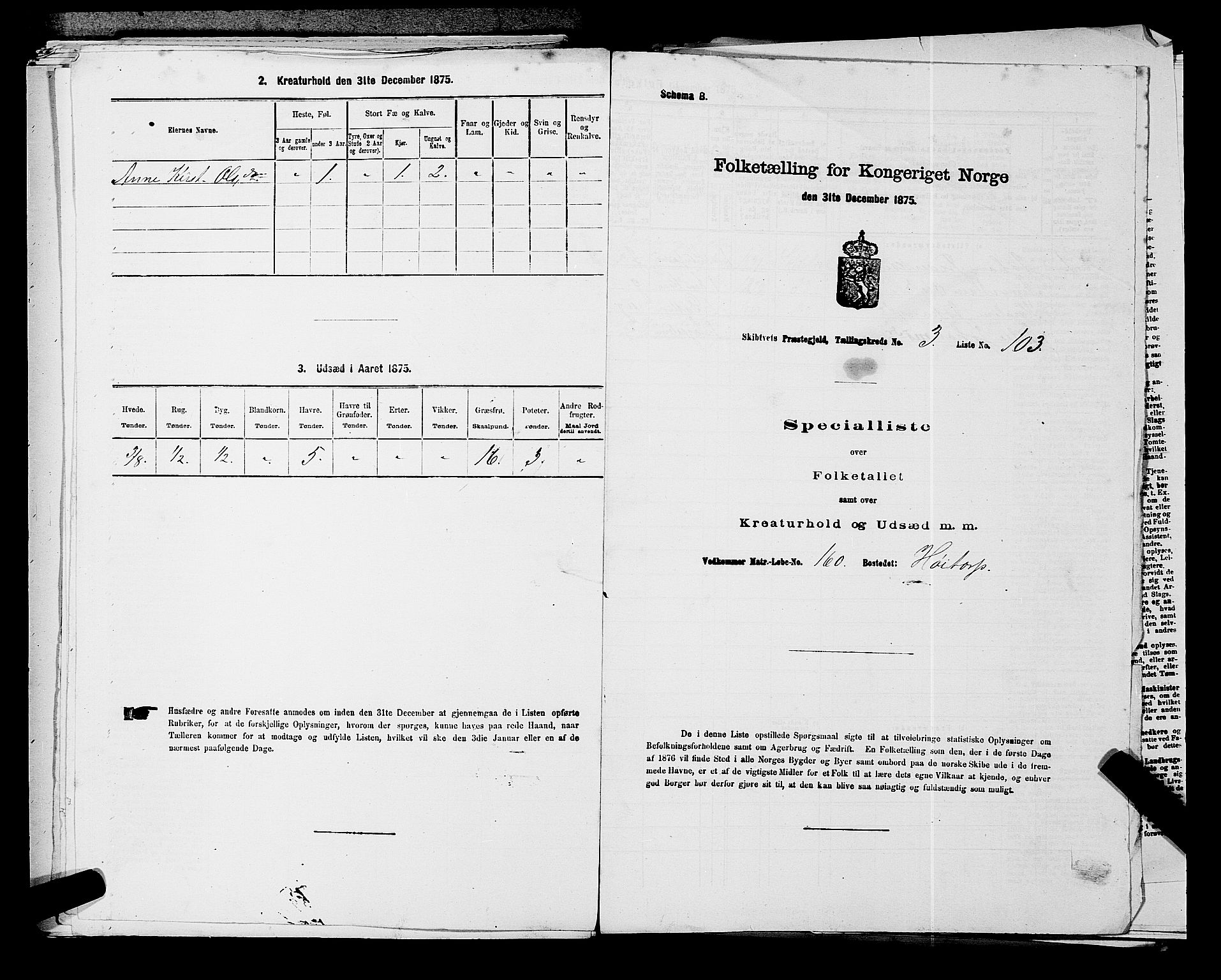 RA, 1875 census for 0127P Skiptvet, 1875, p. 641