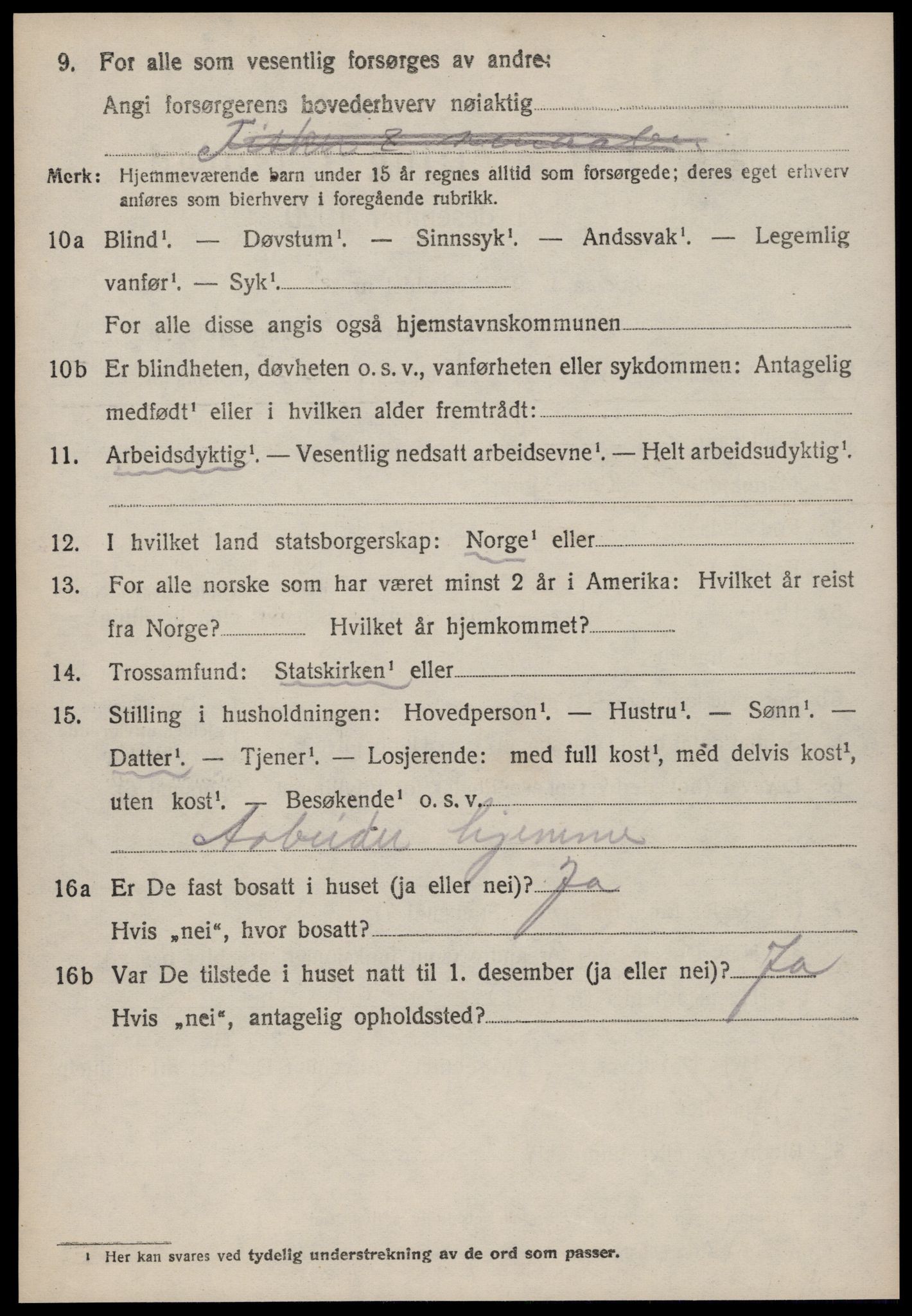 SAT, 1920 census for Hustad, 1920, p. 3240