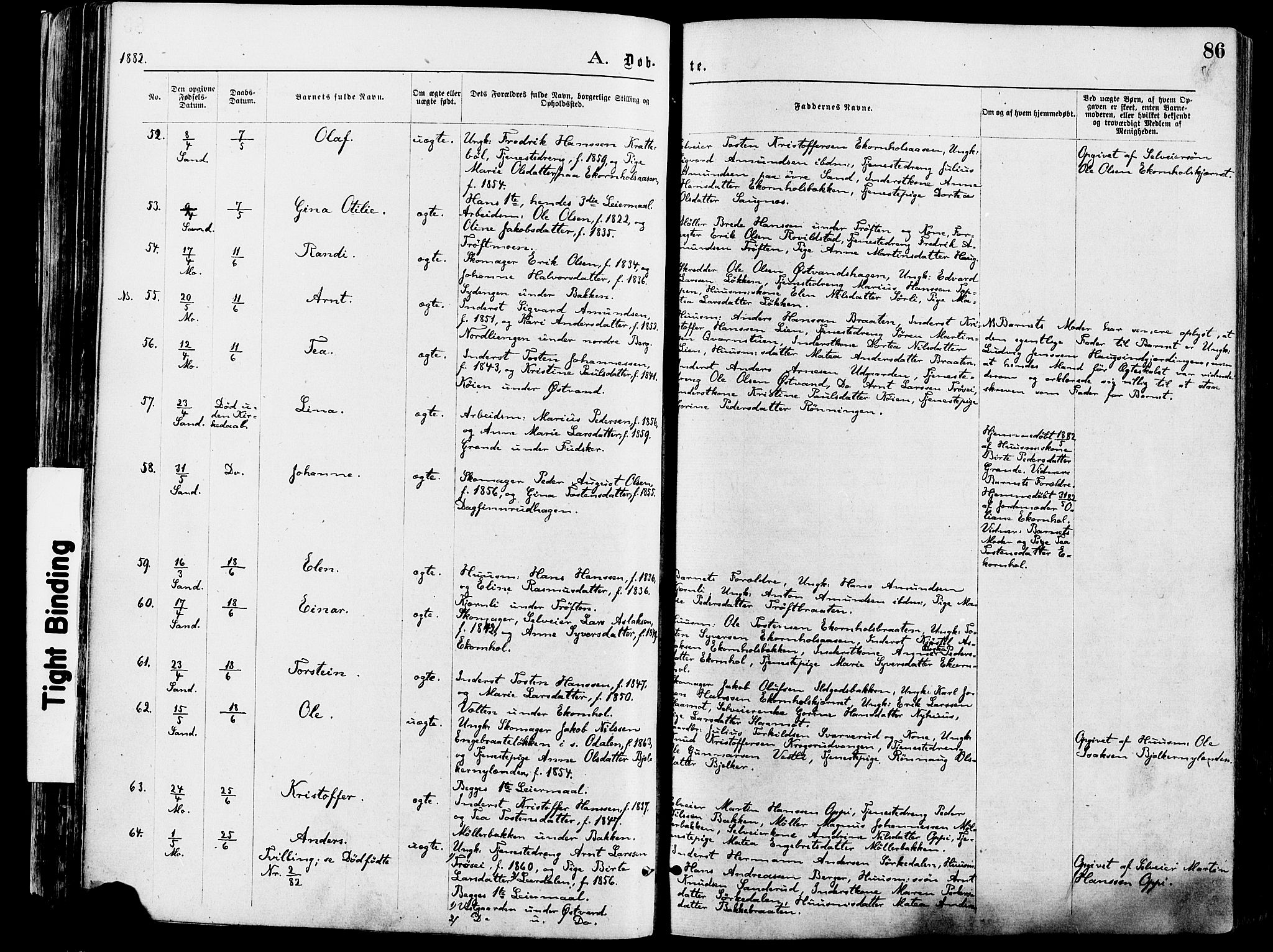 Nord-Odal prestekontor, AV/SAH-PREST-032/H/Ha/Haa/L0005: Parish register (official) no. 5, 1874-1885, p. 86