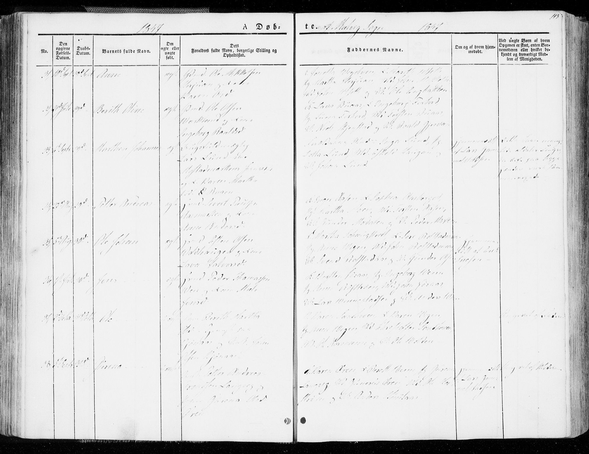 Ministerialprotokoller, klokkerbøker og fødselsregistre - Sør-Trøndelag, AV/SAT-A-1456/606/L0290: Parish register (official) no. 606A05, 1841-1847, p. 113