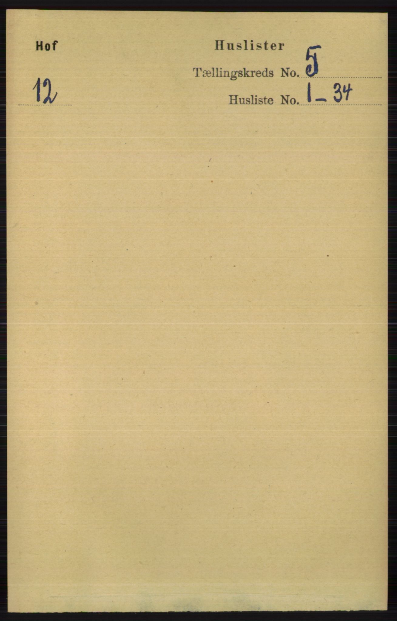 RA, 1891 census for 0714 Hof, 1891, p. 1456
