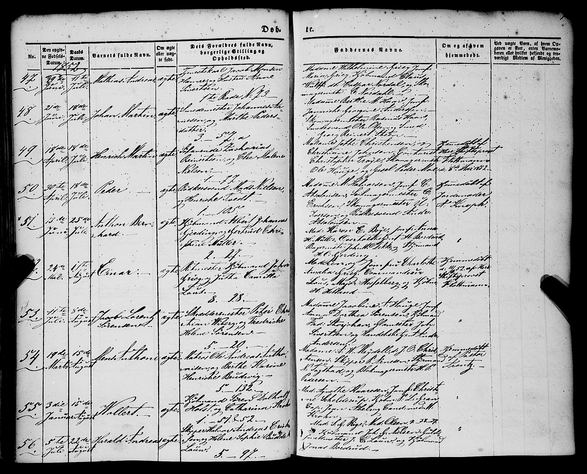 Nykirken Sokneprestembete, AV/SAB-A-77101/H/Haa/L0014: Parish register (official) no. B 1, 1844-1858, p. 75