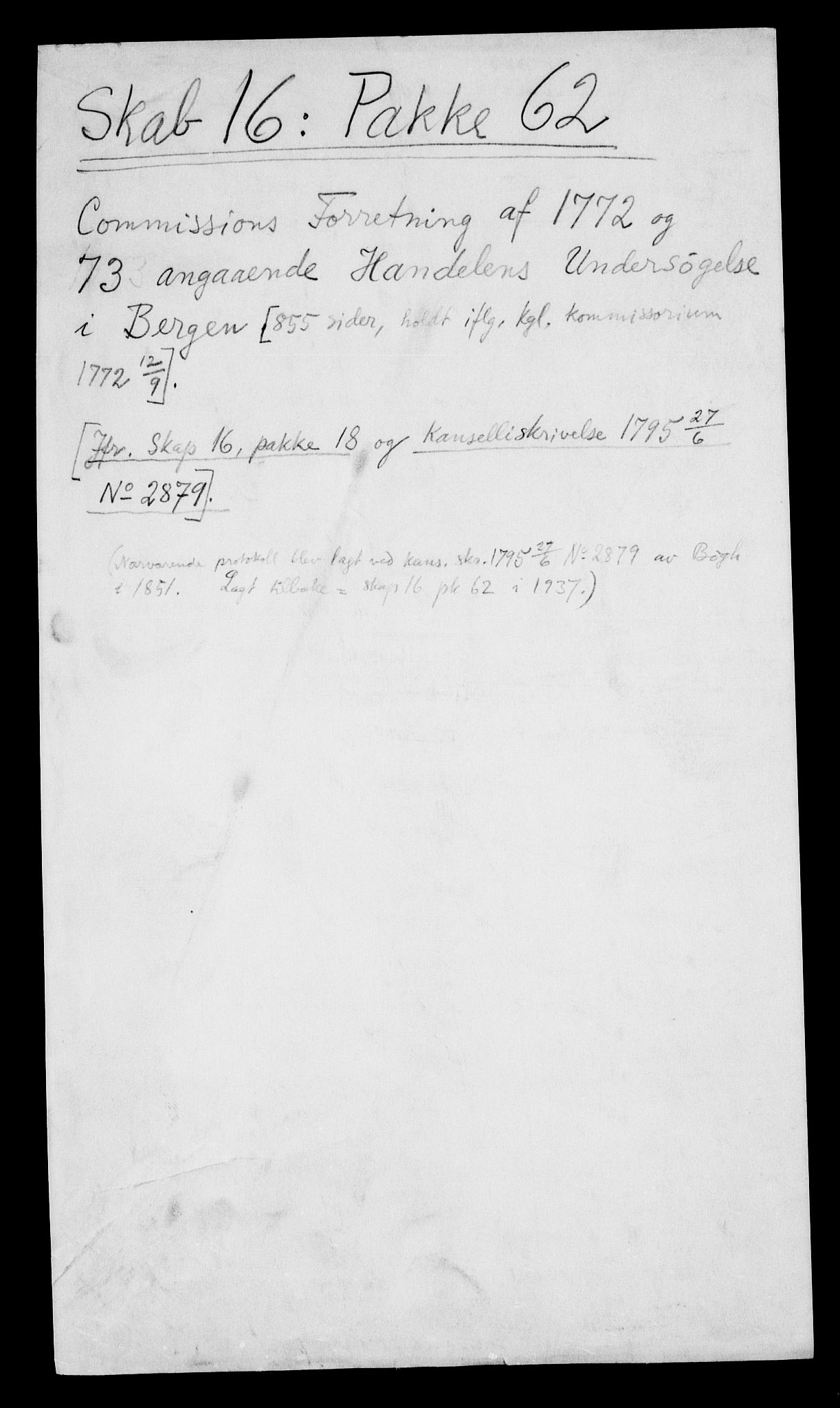Danske Kanselli, Skapsaker, RA/EA-4061/F/L0121: Skap 16, pakke 61, 1726, p. 3
