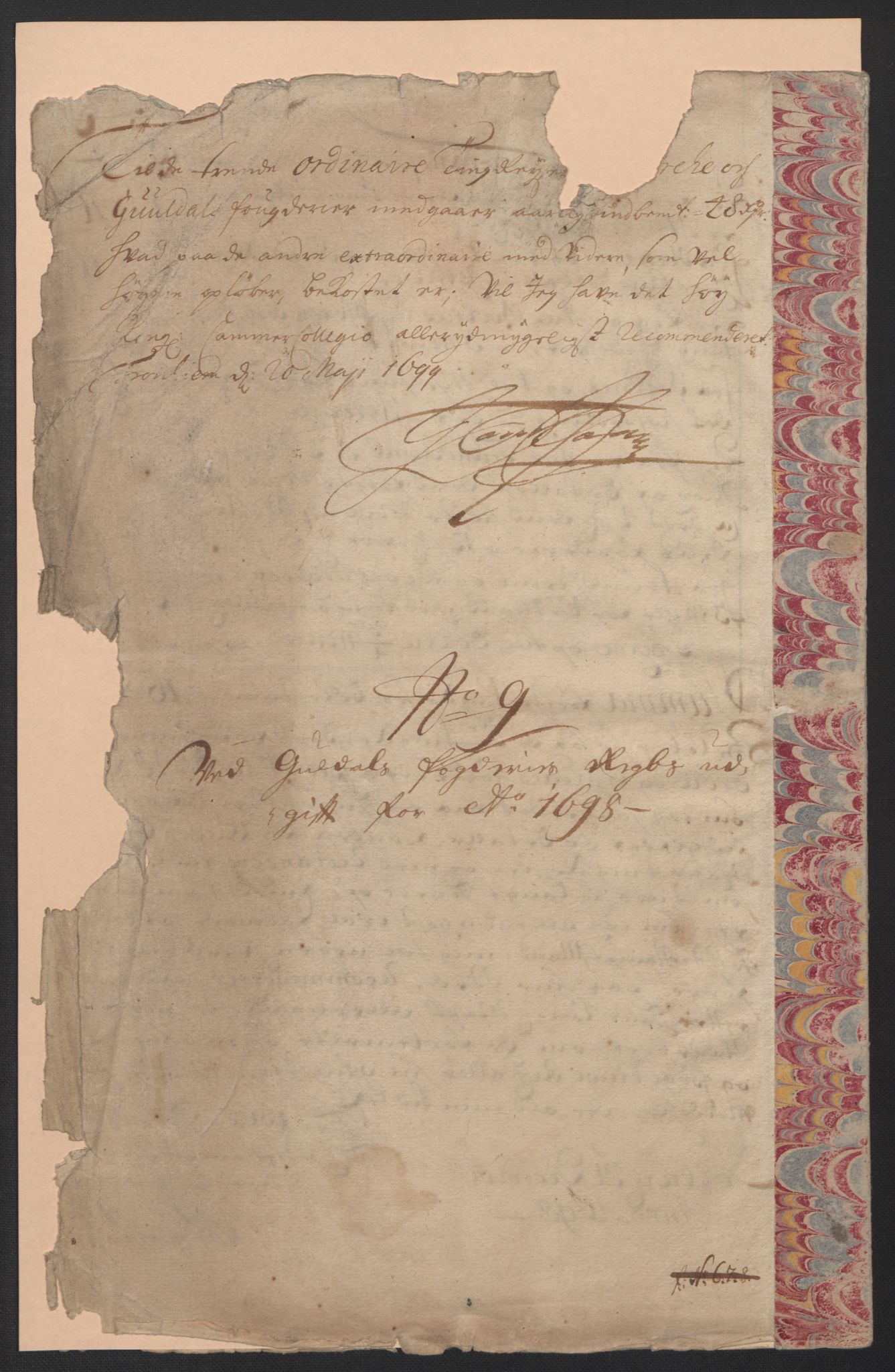 Rentekammeret inntil 1814, Reviderte regnskaper, Fogderegnskap, AV/RA-EA-4092/R60/L3948: Fogderegnskap Orkdal og Gauldal, 1698, p. 429