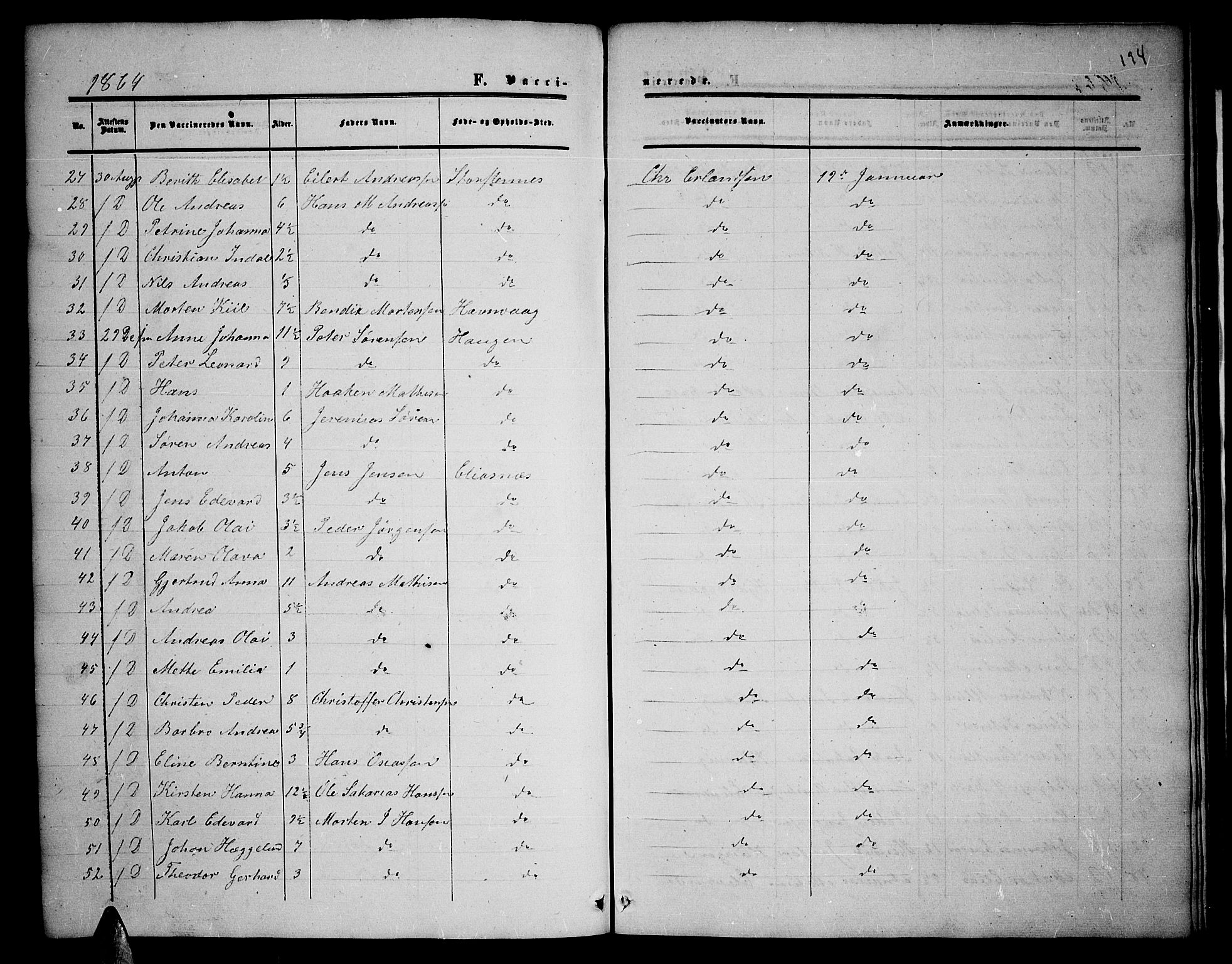 Balsfjord sokneprestembete, SATØ/S-1303/G/Ga/L0001klokker: Parish register (copy) no. 1, 1856-1869, p. 194