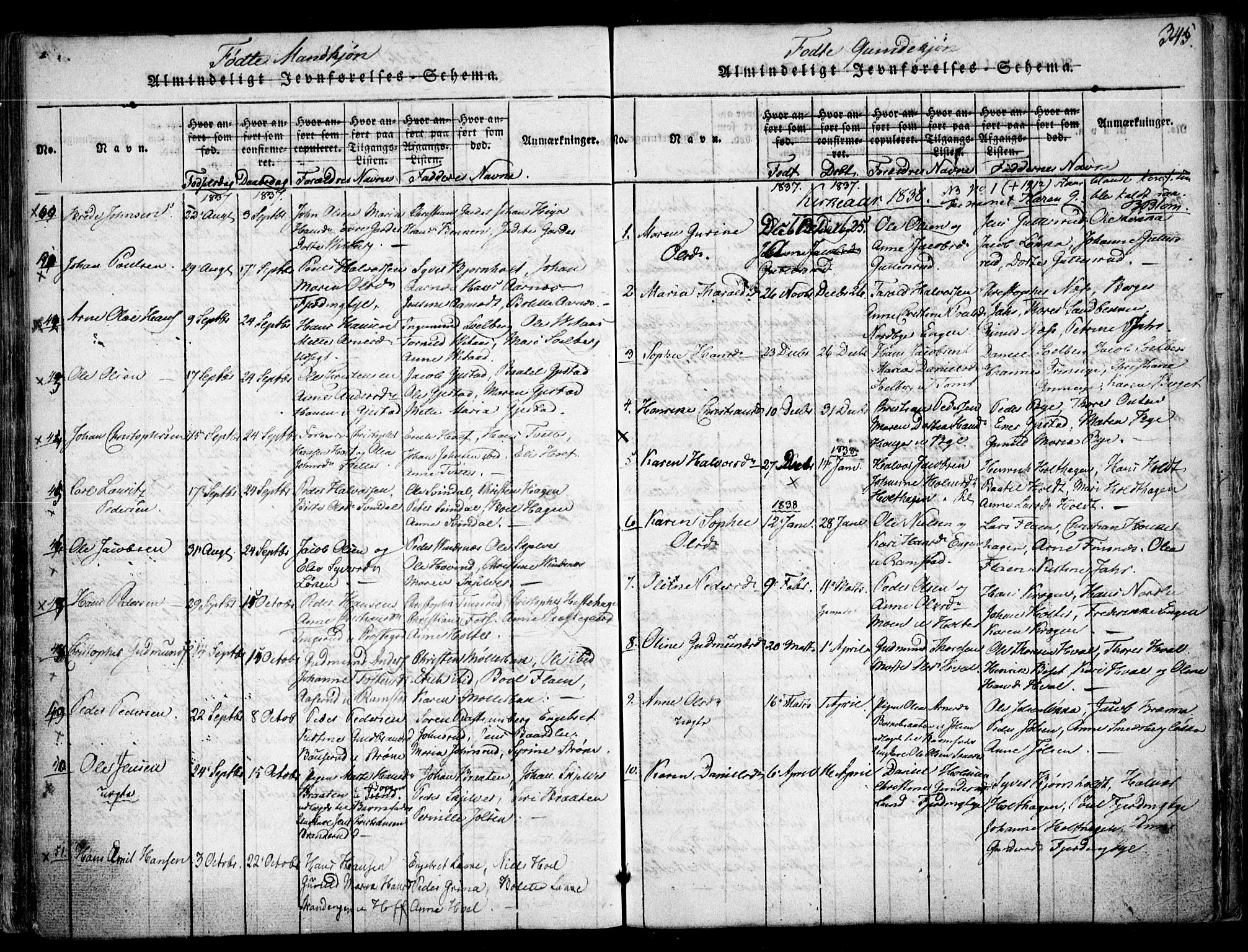 Fet prestekontor Kirkebøker, AV/SAO-A-10370a/F/Fa/L0008: Parish register (official) no. I 8, 1815-1842, p. 345