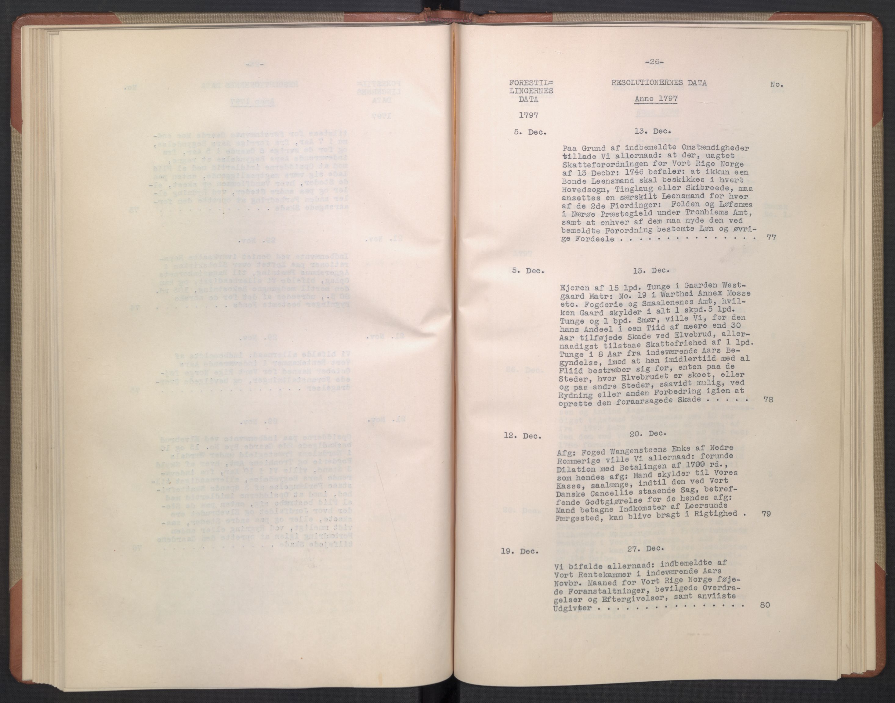 Avskriftsamlingen, AV/RA-EA-4022/F/Fb/L0129: Registratur over norske Relasjons- og  resolusjonsprotokoller, 1797-1798, p. 69