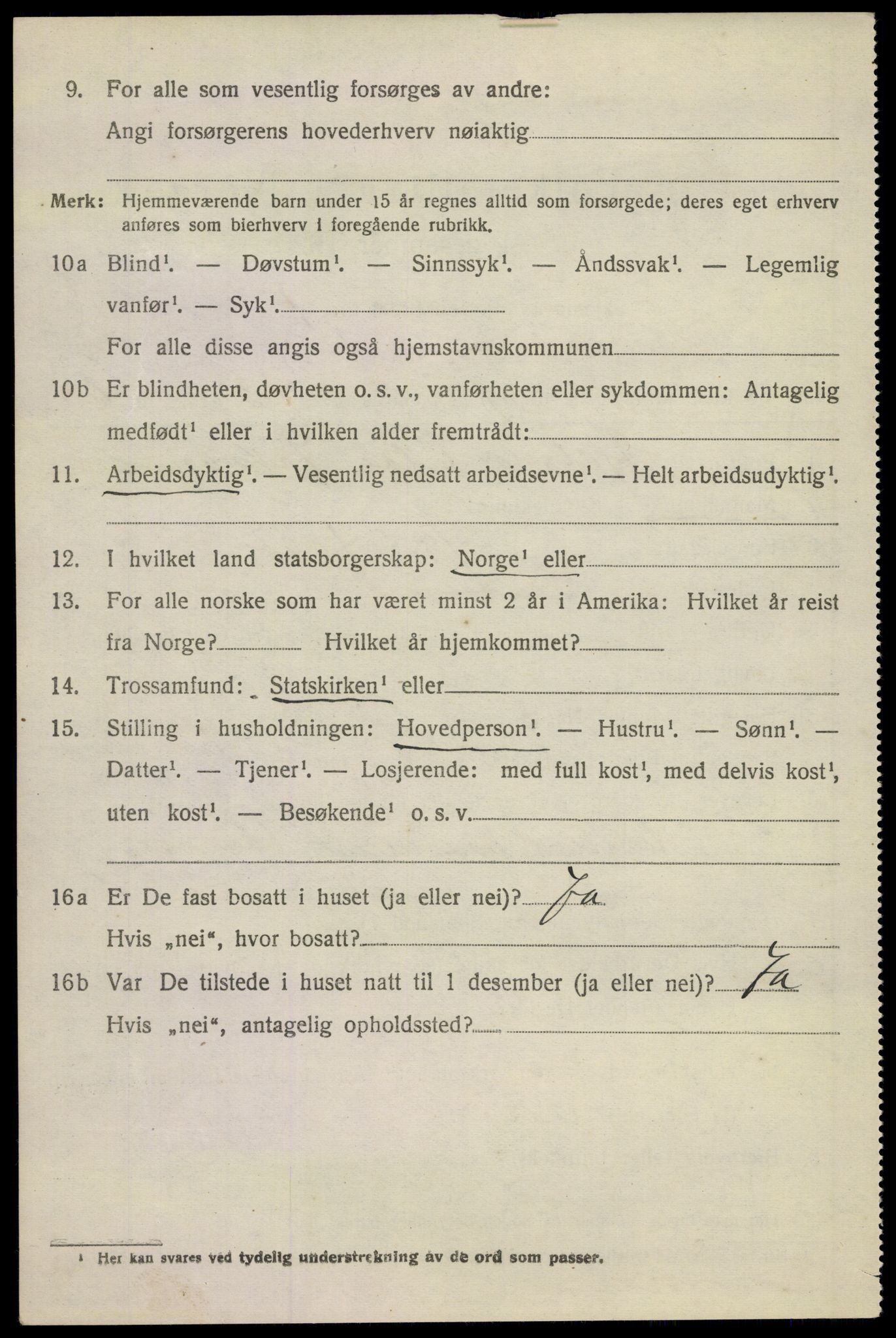 SAKO, 1920 census for Sandeherred, 1920, p. 9217