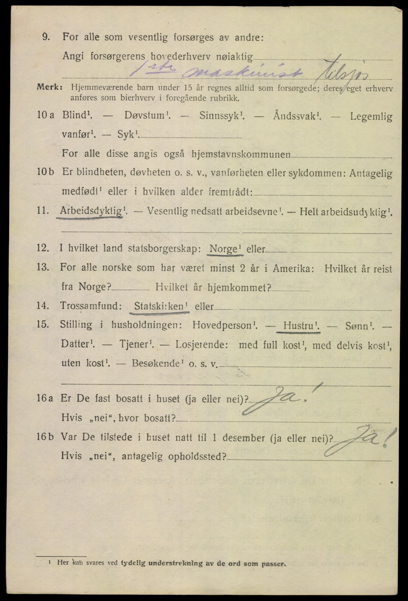 SAK, 1920 census for Flekkefjord, 1920, p. 3401