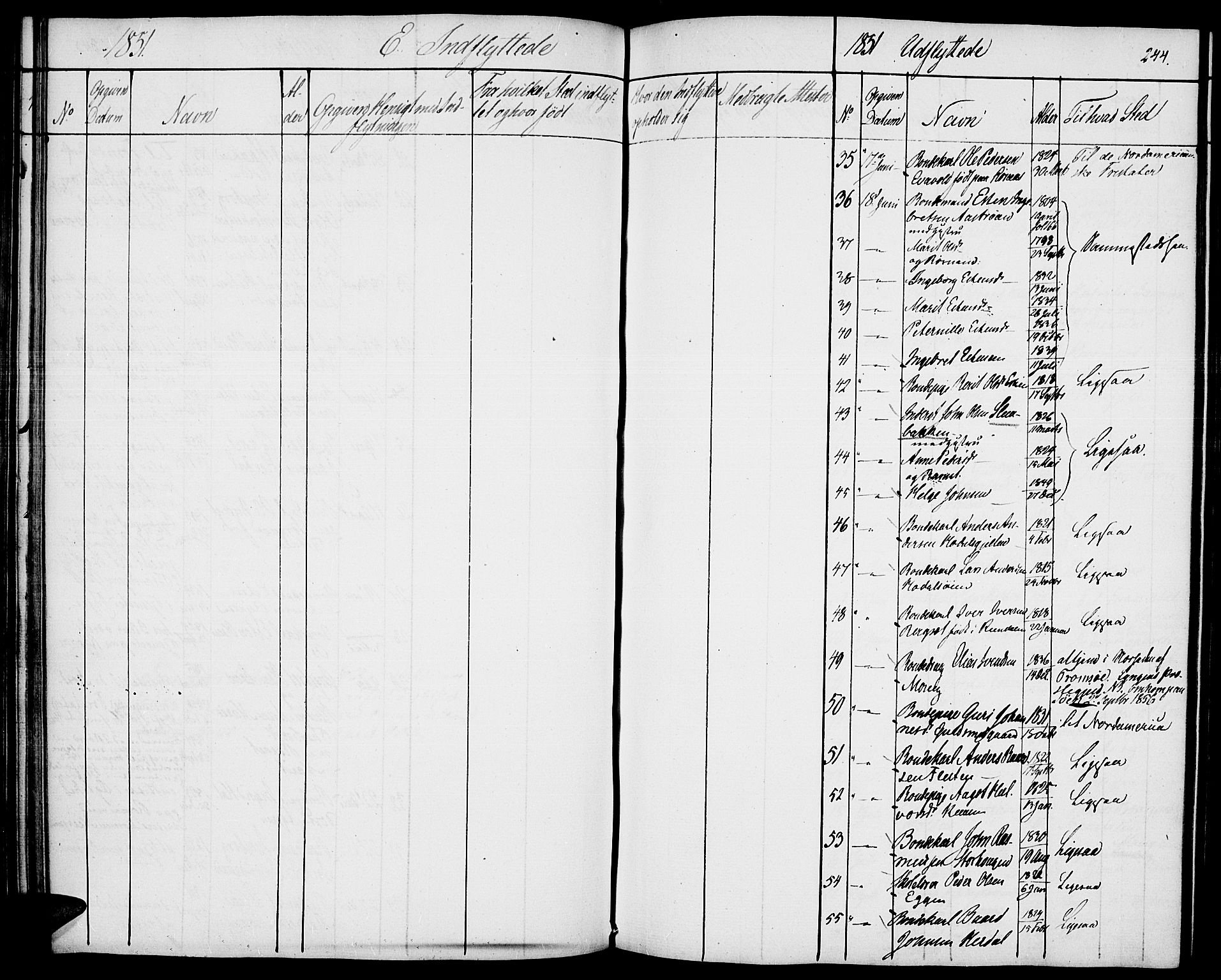 Tolga prestekontor, AV/SAH-PREST-062/K/L0005: Parish register (official) no. 5, 1836-1852, p. 244