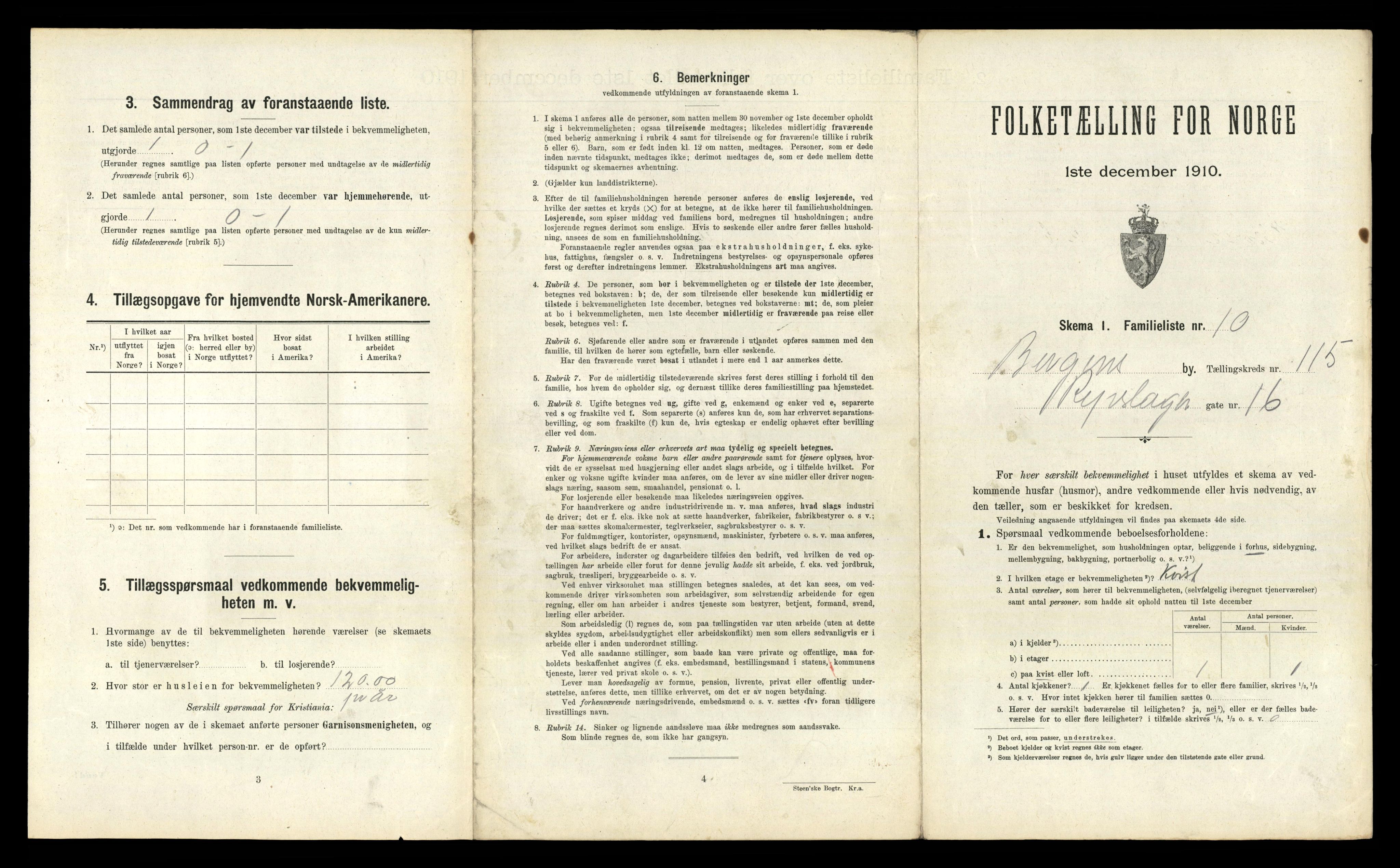 RA, 1910 census for Bergen, 1910, p. 40147