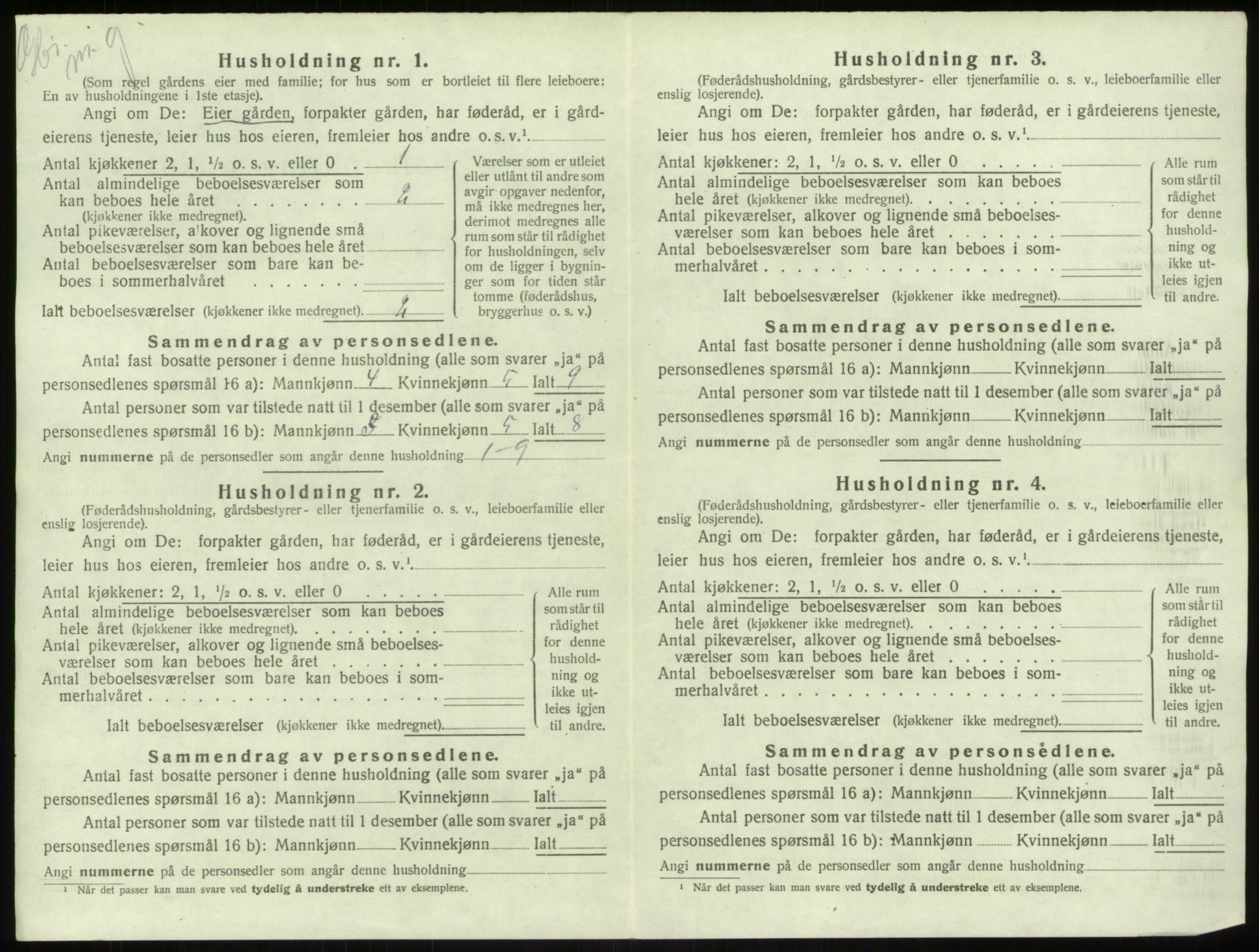 SAB, 1920 census for Haus, 1920, p. 646