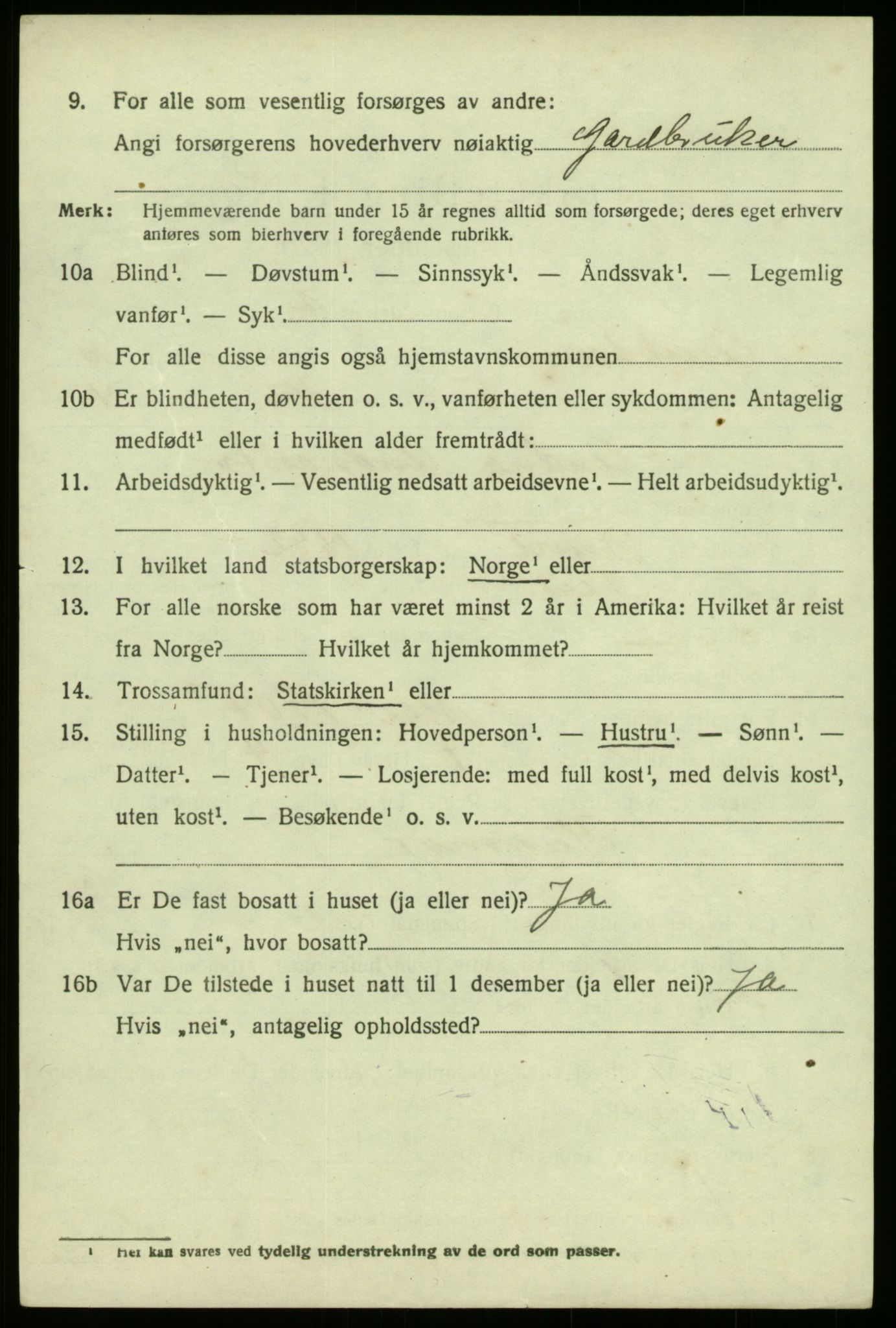 SAB, 1920 census for Austrheim, 1920, p. 3535