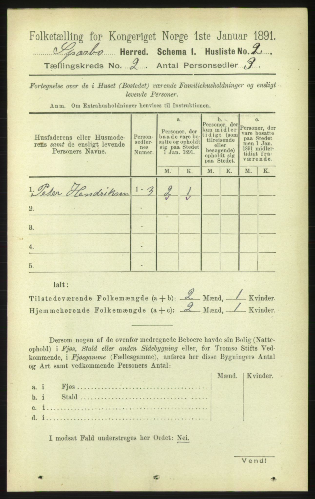 RA, 1891 census for 1731 Sparbu, 1891, p. 647