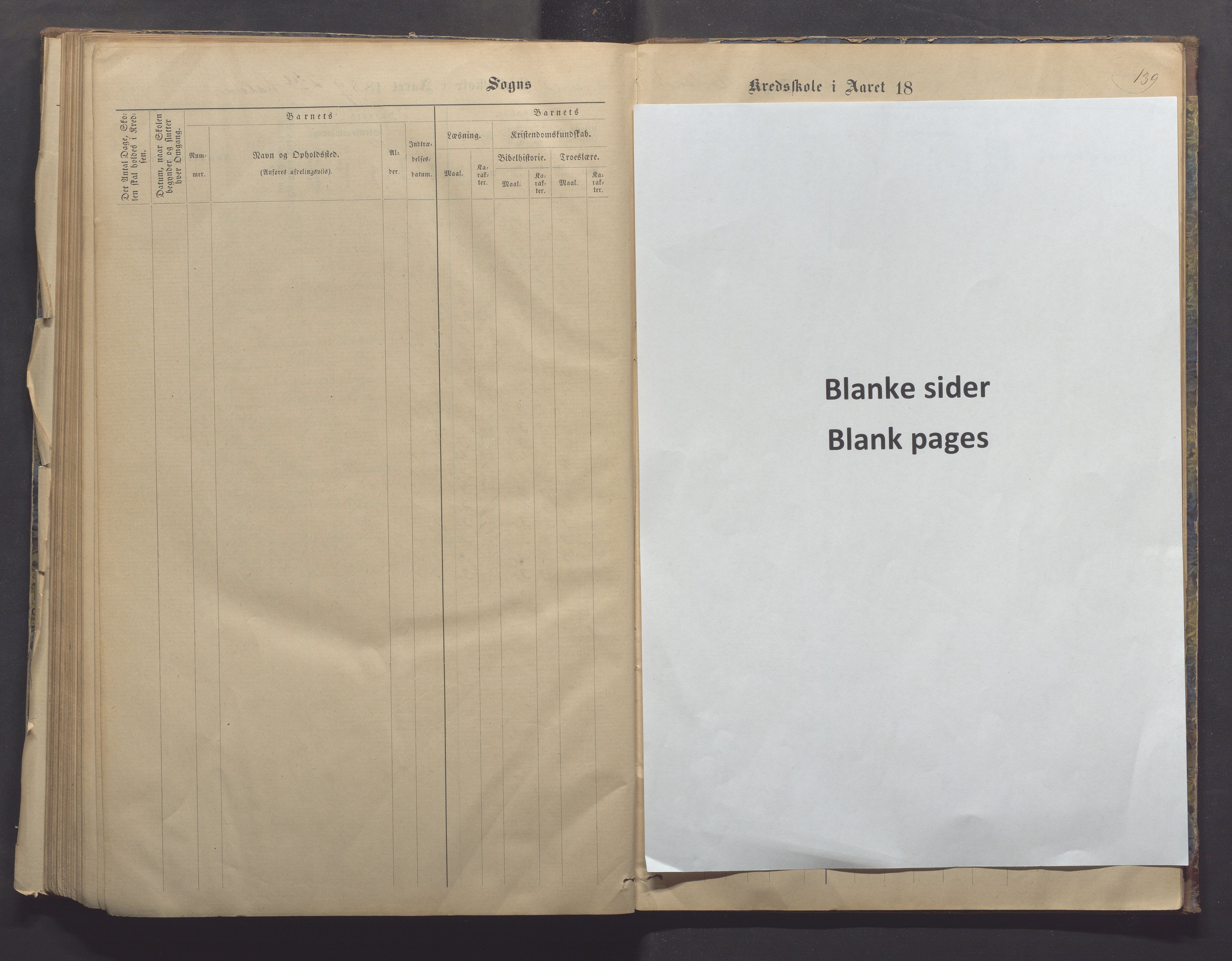 Time kommune - Time/Vestly skole, IKAR/K-100804/H/L0004: Skoleprotokoll, 1876-1890, p. 139