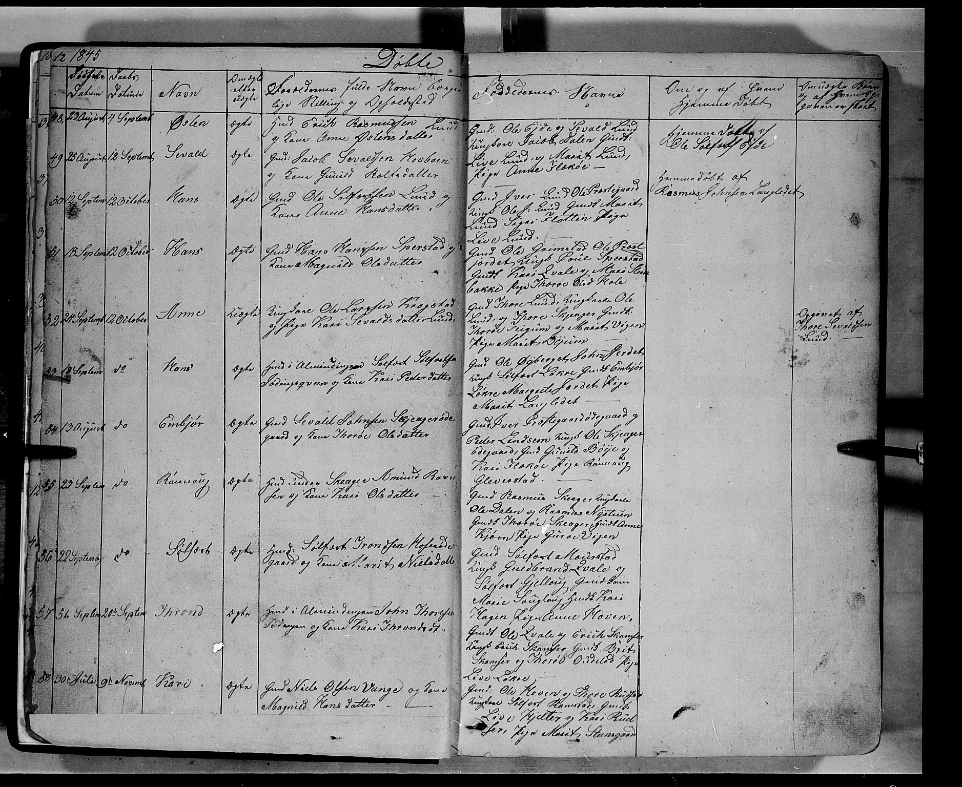 Lom prestekontor, AV/SAH-PREST-070/L/L0004: Parish register (copy) no. 4, 1845-1864, p. 12-13