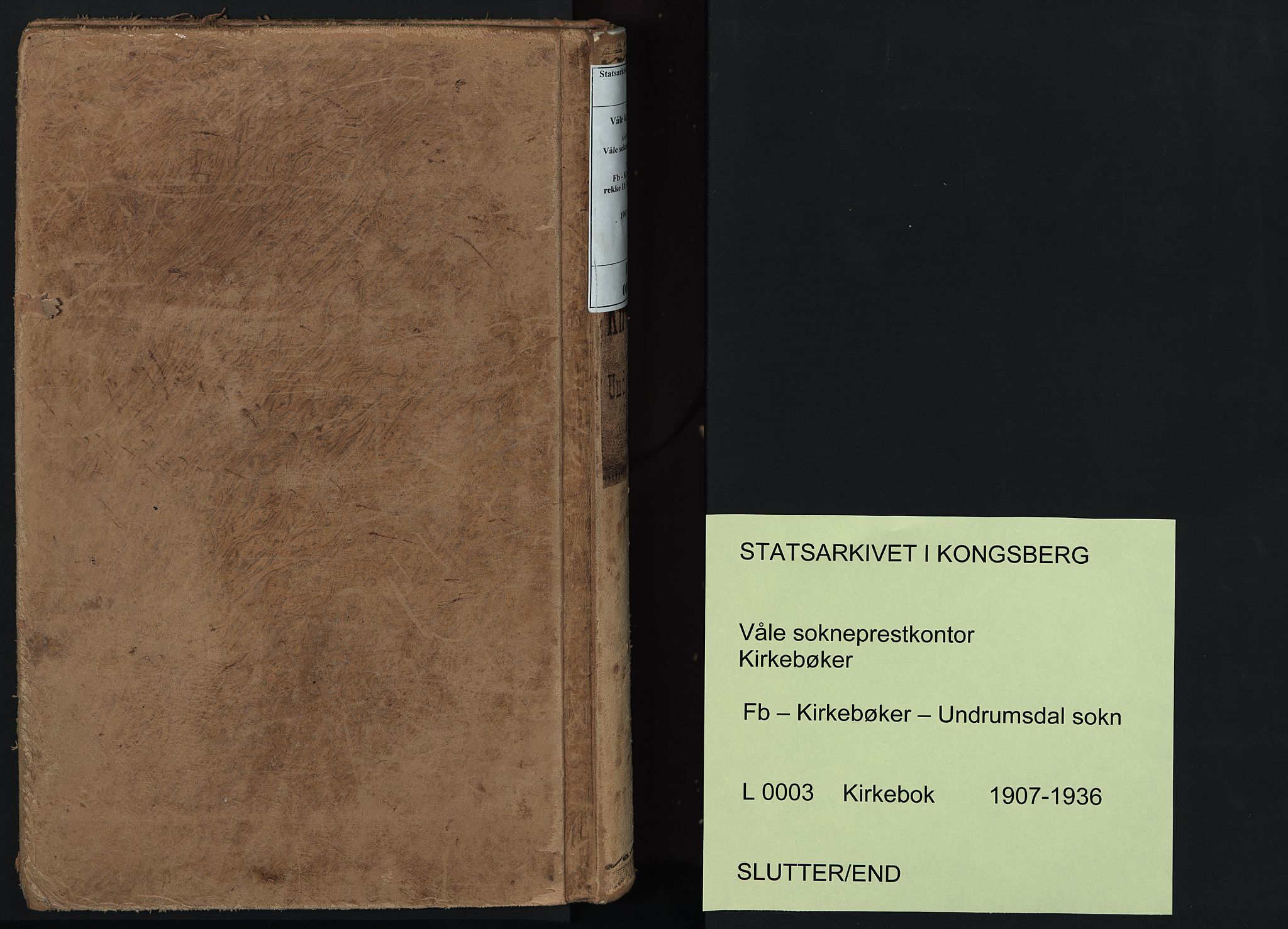 Våle kirkebøker, AV/SAKO-A-334/F/Fb/L0003: Parish register (official) no. II 3, 1907-1936