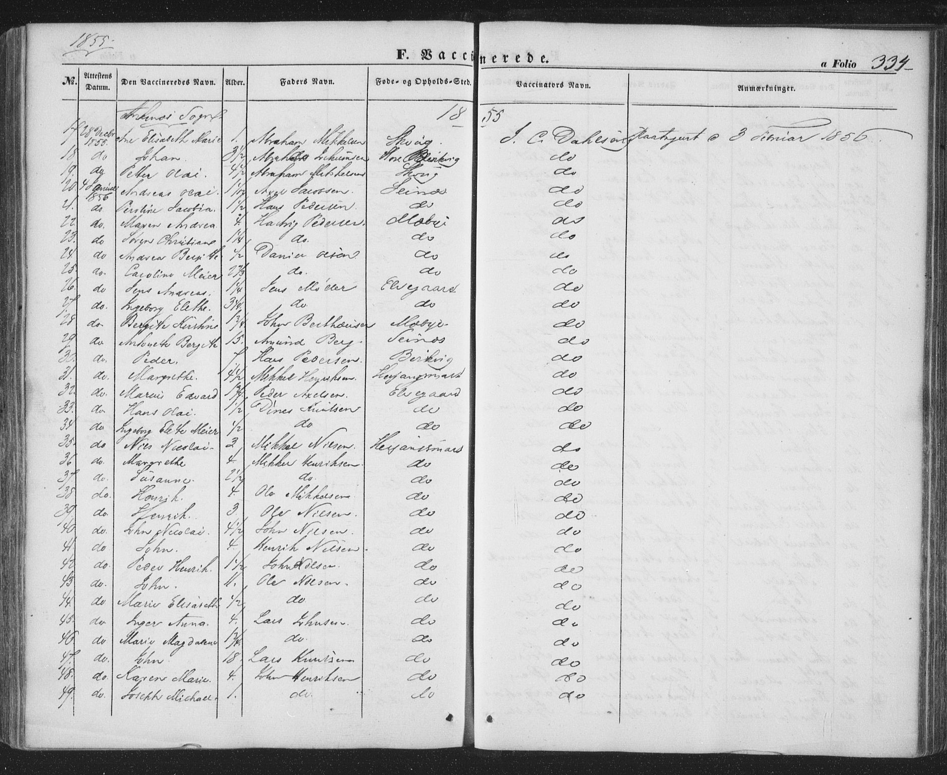 Ministerialprotokoller, klokkerbøker og fødselsregistre - Nordland, AV/SAT-A-1459/863/L0895: Parish register (official) no. 863A07, 1851-1860, p. 334