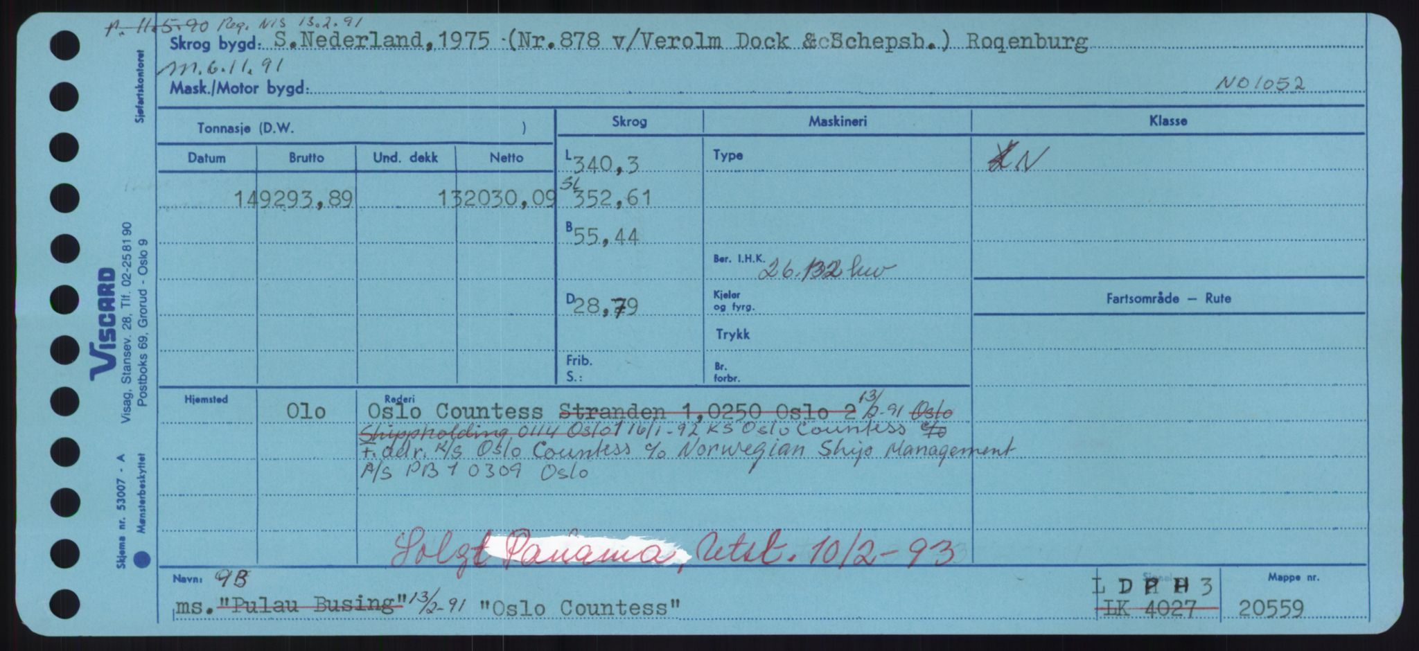 Sjøfartsdirektoratet med forløpere, Skipsmålingen, RA/S-1627/H/Hd/L0028: Fartøy, O, p. 467