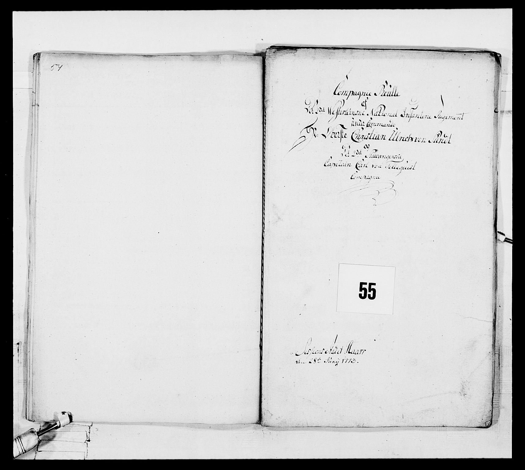 Generalitets- og kommissariatskollegiet, Det kongelige norske kommissariatskollegium, RA/EA-5420/E/Eh/L0105: 2. Vesterlenske nasjonale infanteriregiment, 1766-1773, p. 262
