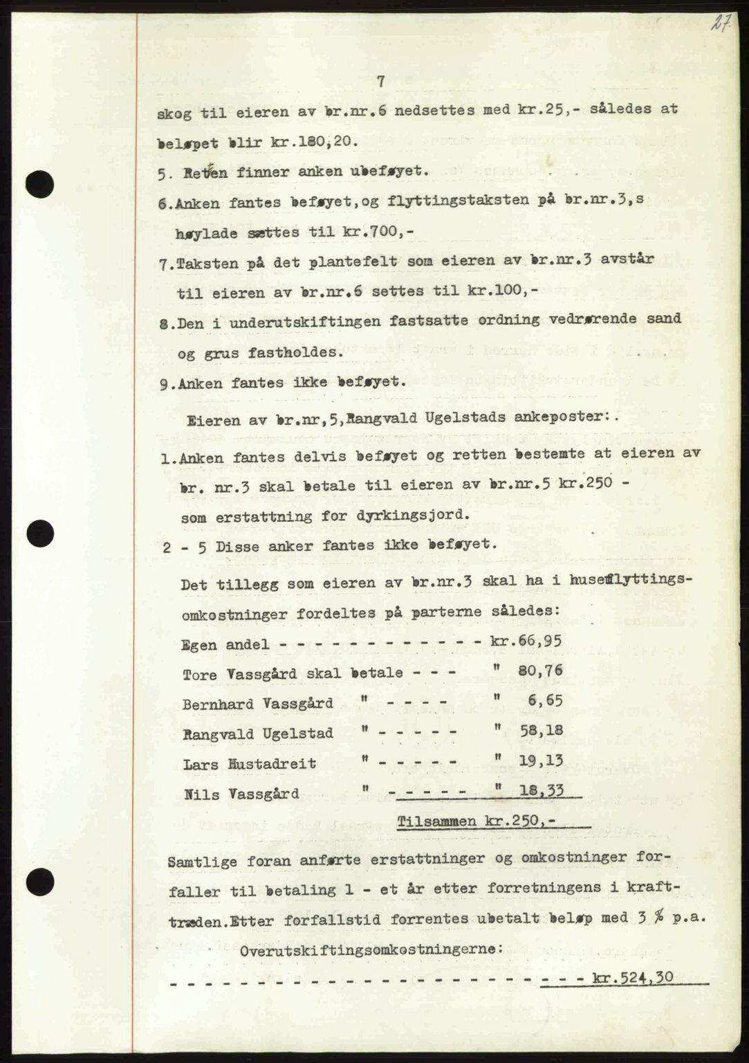 Nordmøre sorenskriveri, AV/SAT-A-4132/1/2/2Ca: Mortgage book no. A110, 1948-1949, Diary no: : 3354/1948