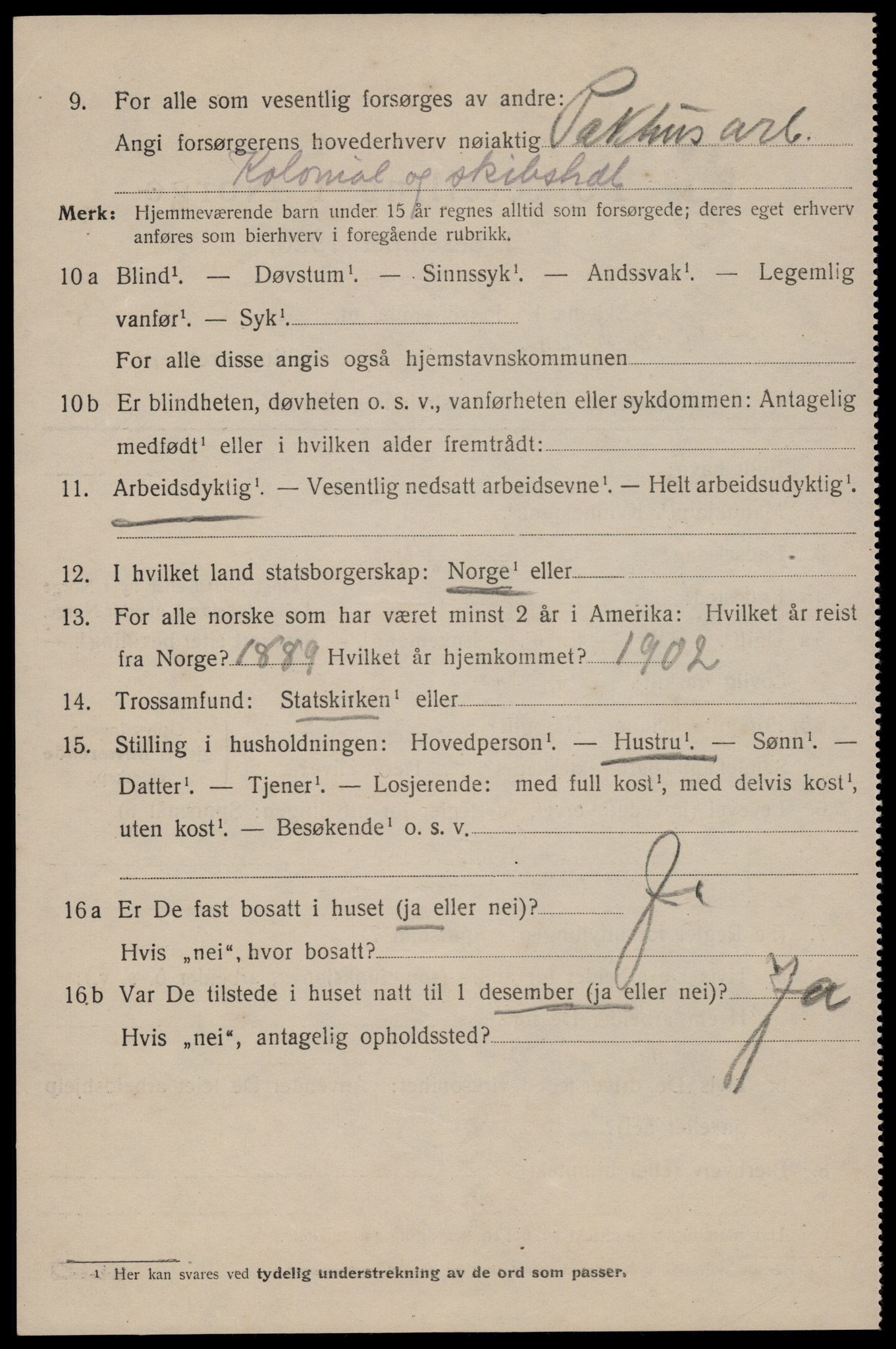 SAST, 1920 census for Egersund town, 1920, p. 5987