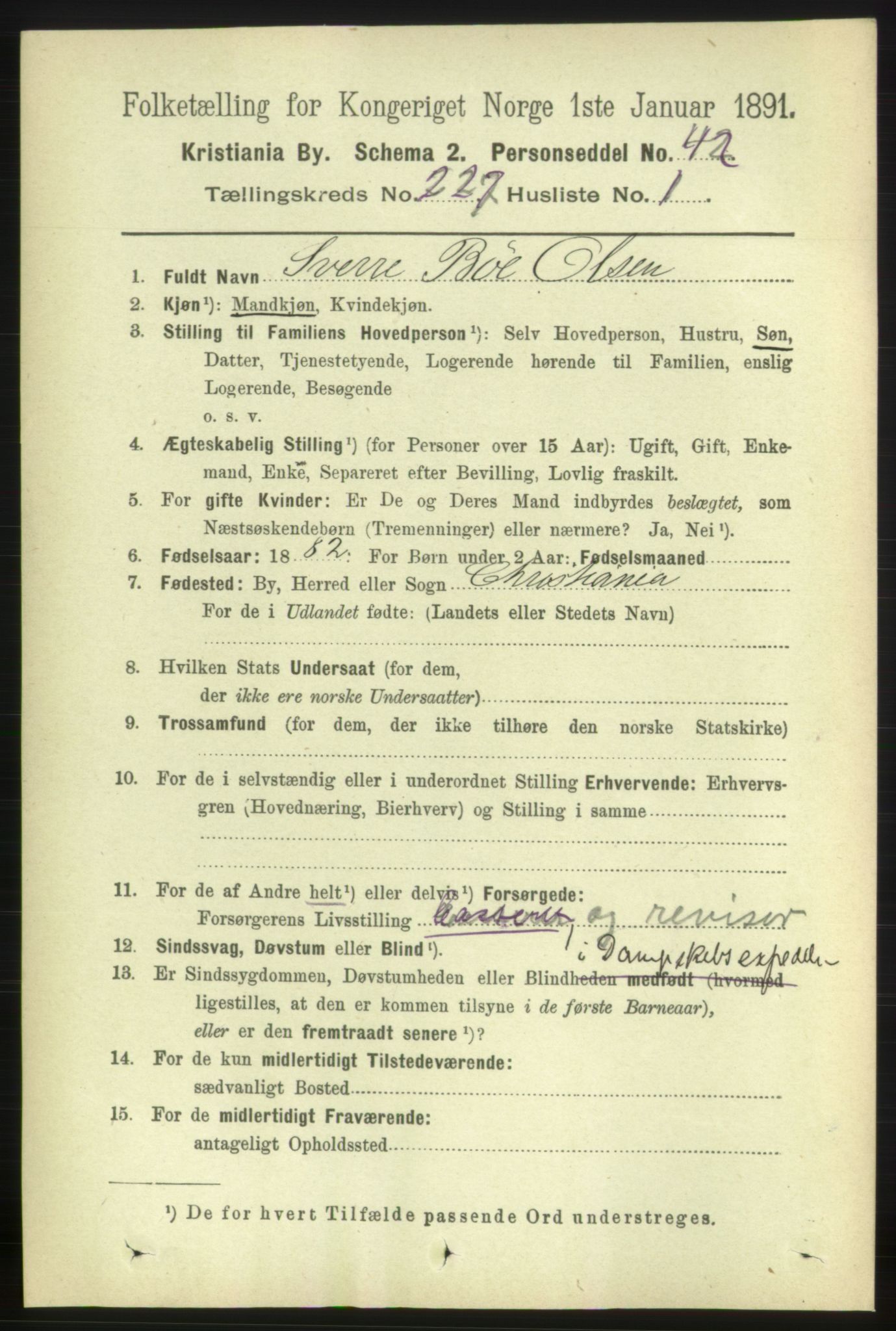 RA, 1891 census for 0301 Kristiania, 1891, p. 138551