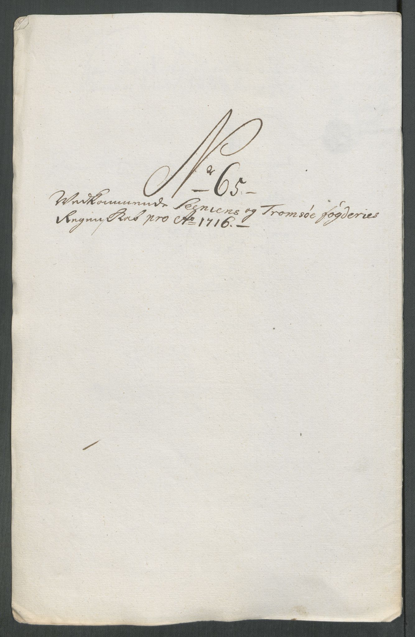 Rentekammeret inntil 1814, Reviderte regnskaper, Fogderegnskap, AV/RA-EA-4092/R68/L4762: Fogderegnskap Senja og Troms, 1716, p. 334