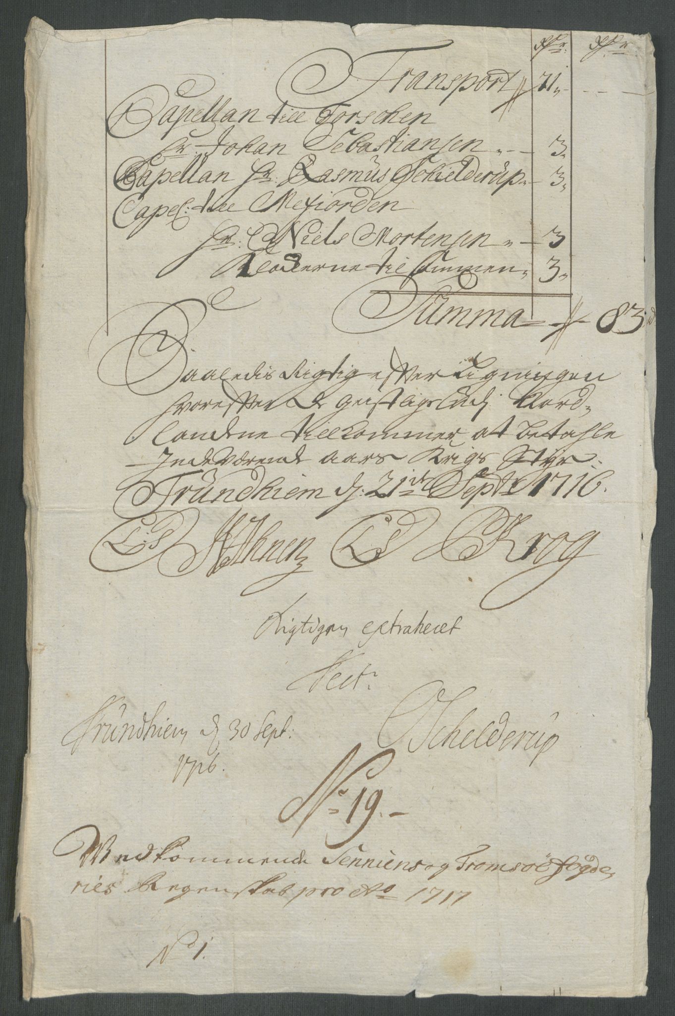 Rentekammeret inntil 1814, Reviderte regnskaper, Fogderegnskap, AV/RA-EA-4092/R68/L4763: Fogderegnskap Senja og Troms, 1717, p. 194