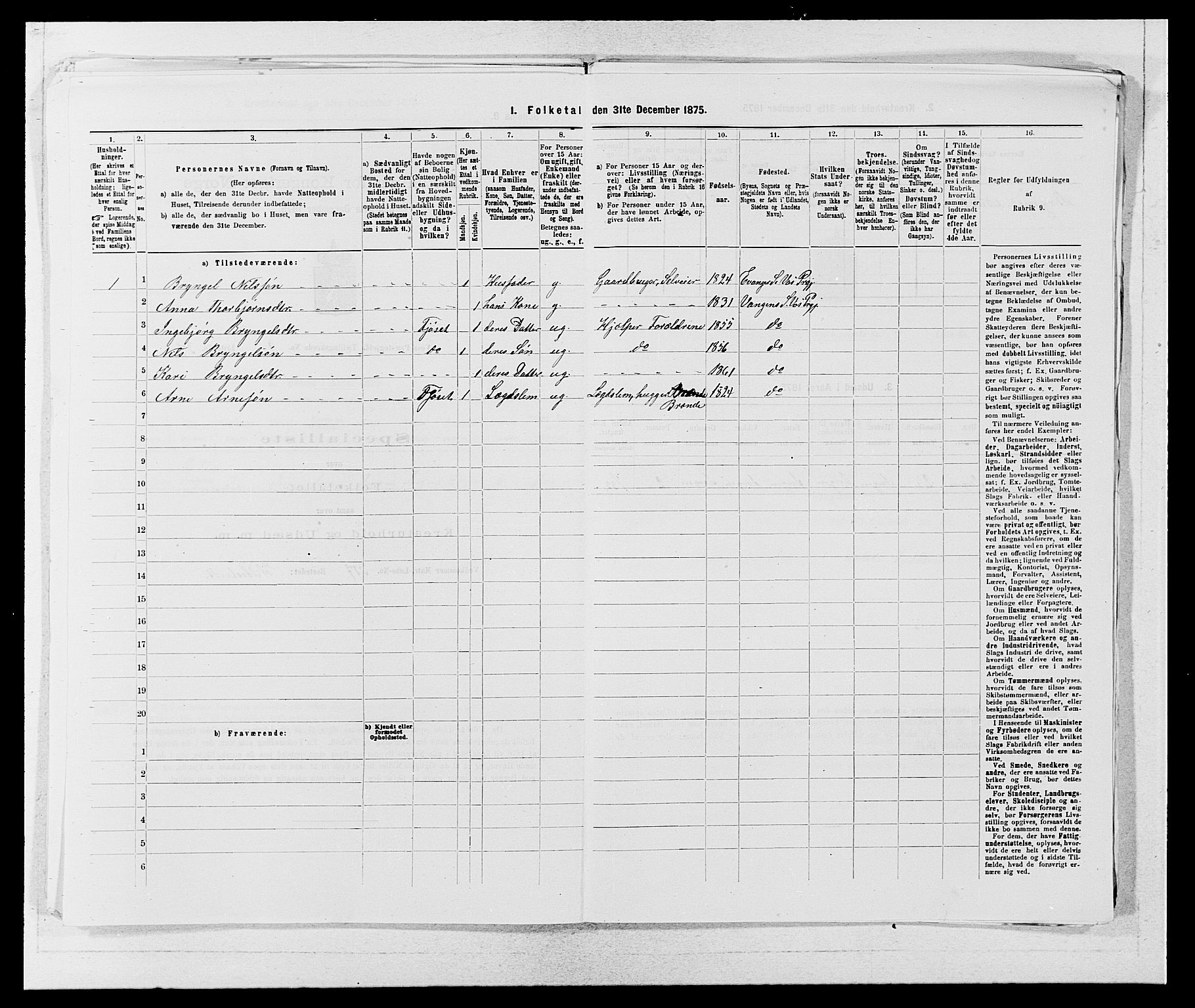 SAB, 1875 census for 1235P Voss, 1875, p. 1120