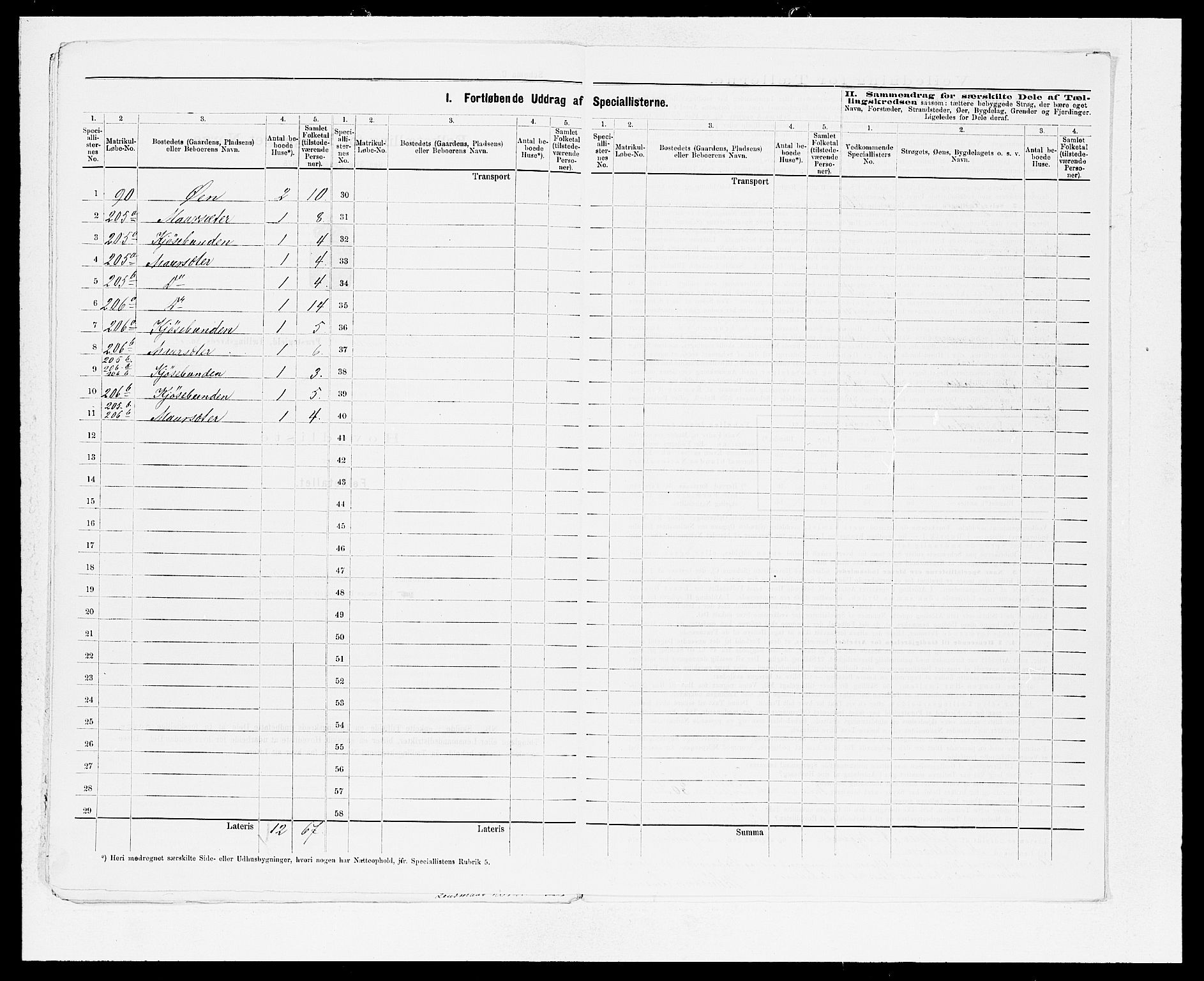 SAB, 1875 Census for 1444P Hornindal, 1875, p. 11