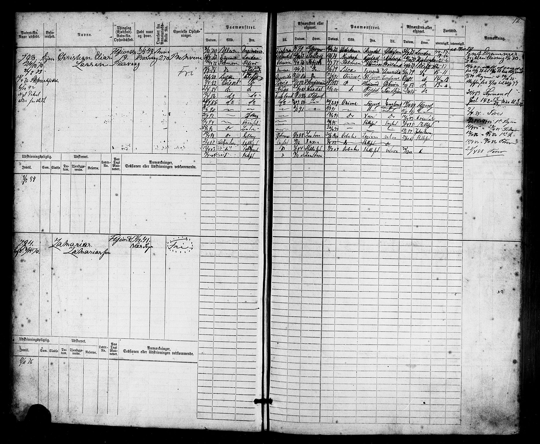 Flekkefjord mønstringskrets, AV/SAK-2031-0018/F/Fb/L0009: Hovedrulle nr 771-1533, Æ-6, 1868-1900, p. 13