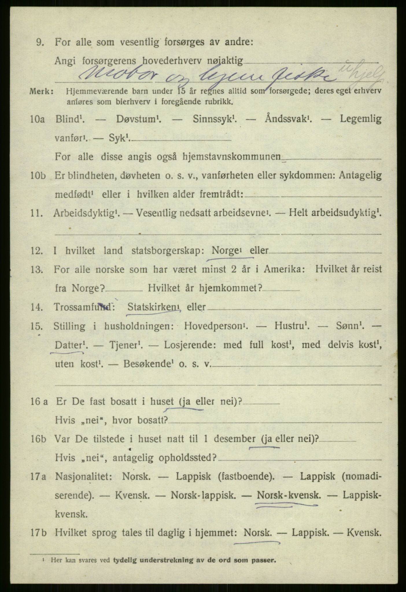 SATØ, 1920 census for Sørfjord, 1920, p. 1075